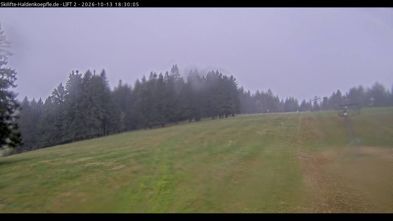 Archiv Foto Webcam Haldenköpfle - Blick zu Lift 2