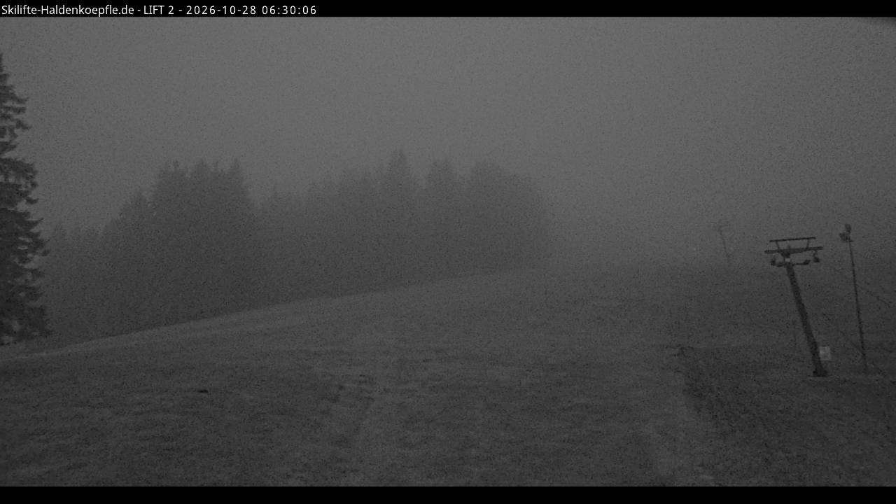 Archiv Foto Webcam Haldenköpfle - Blick zu Lift 2