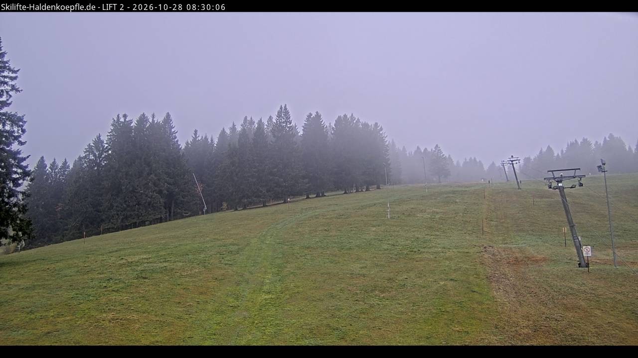 Archiv Foto Webcam Haldenköpfle - Blick zu Lift 2