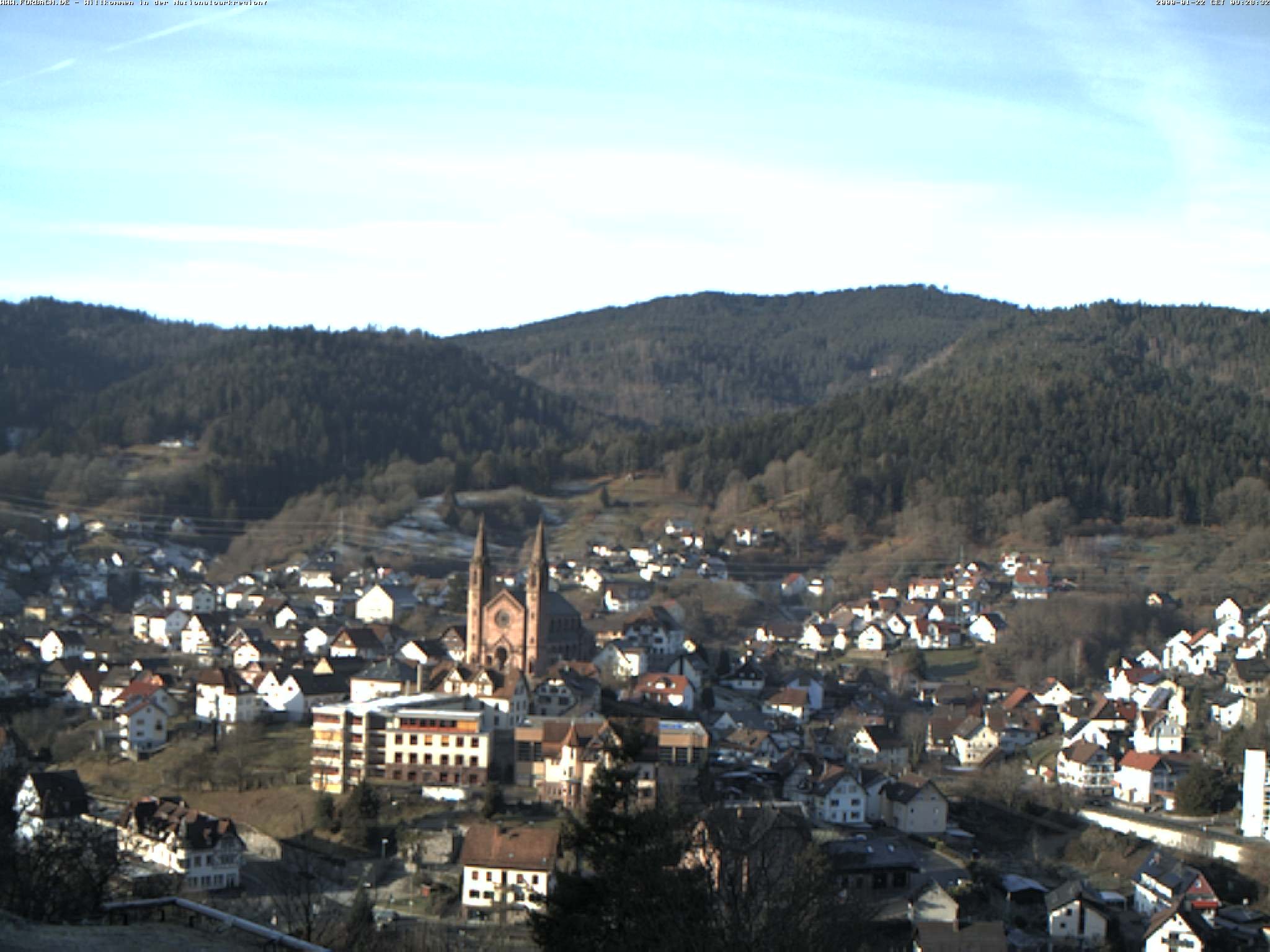 Archiv Foto Webcam Blick auf Forbach im Nordschwarzwald