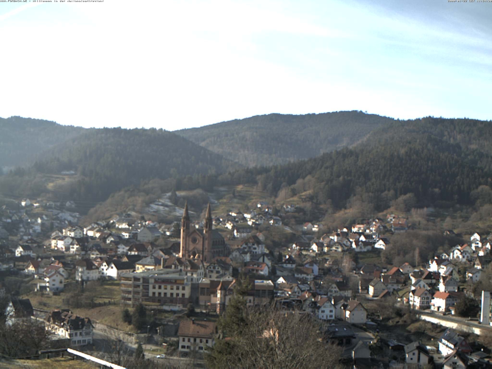 Archiv Foto Webcam Blick auf Forbach im Nordschwarzwald