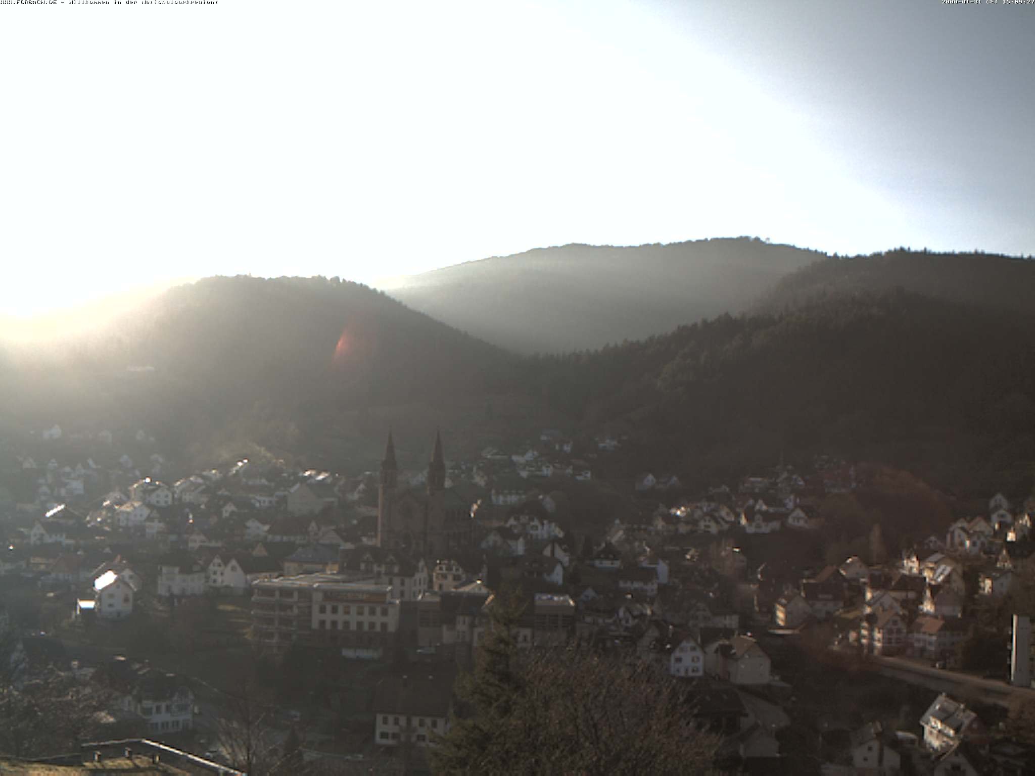 Archiv Foto Webcam Blick auf Forbach im Nordschwarzwald