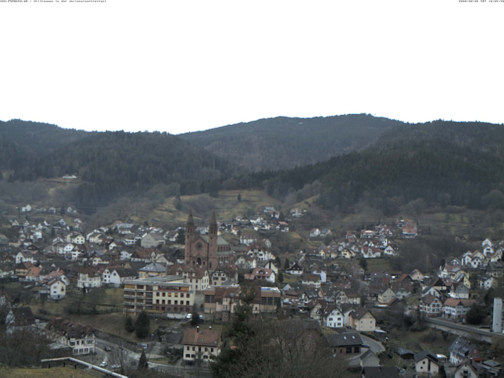 Archiv Foto Webcam Blick auf Forbach im Nordschwarzwald