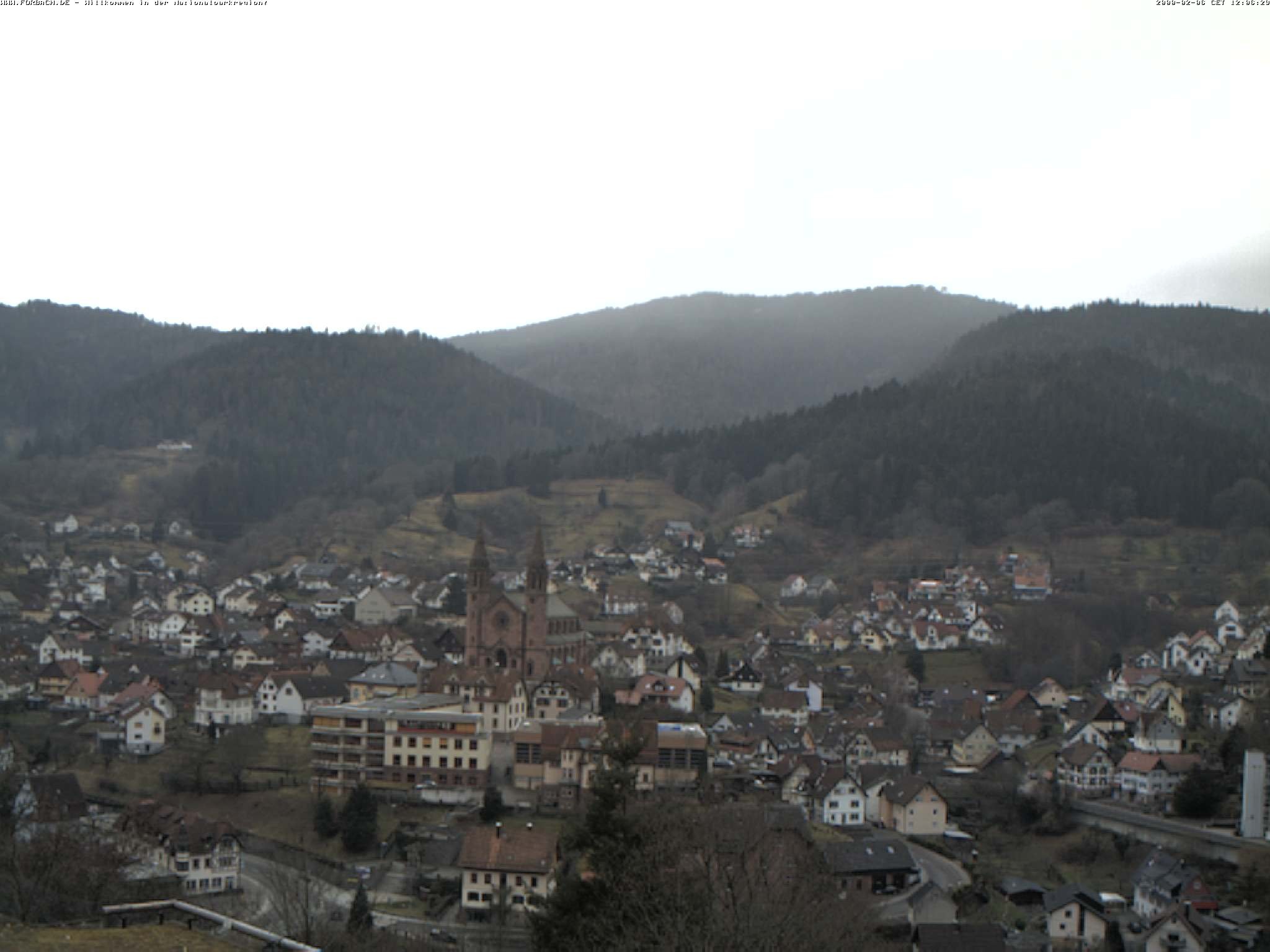 Archiv Foto Webcam Blick auf Forbach im Nordschwarzwald