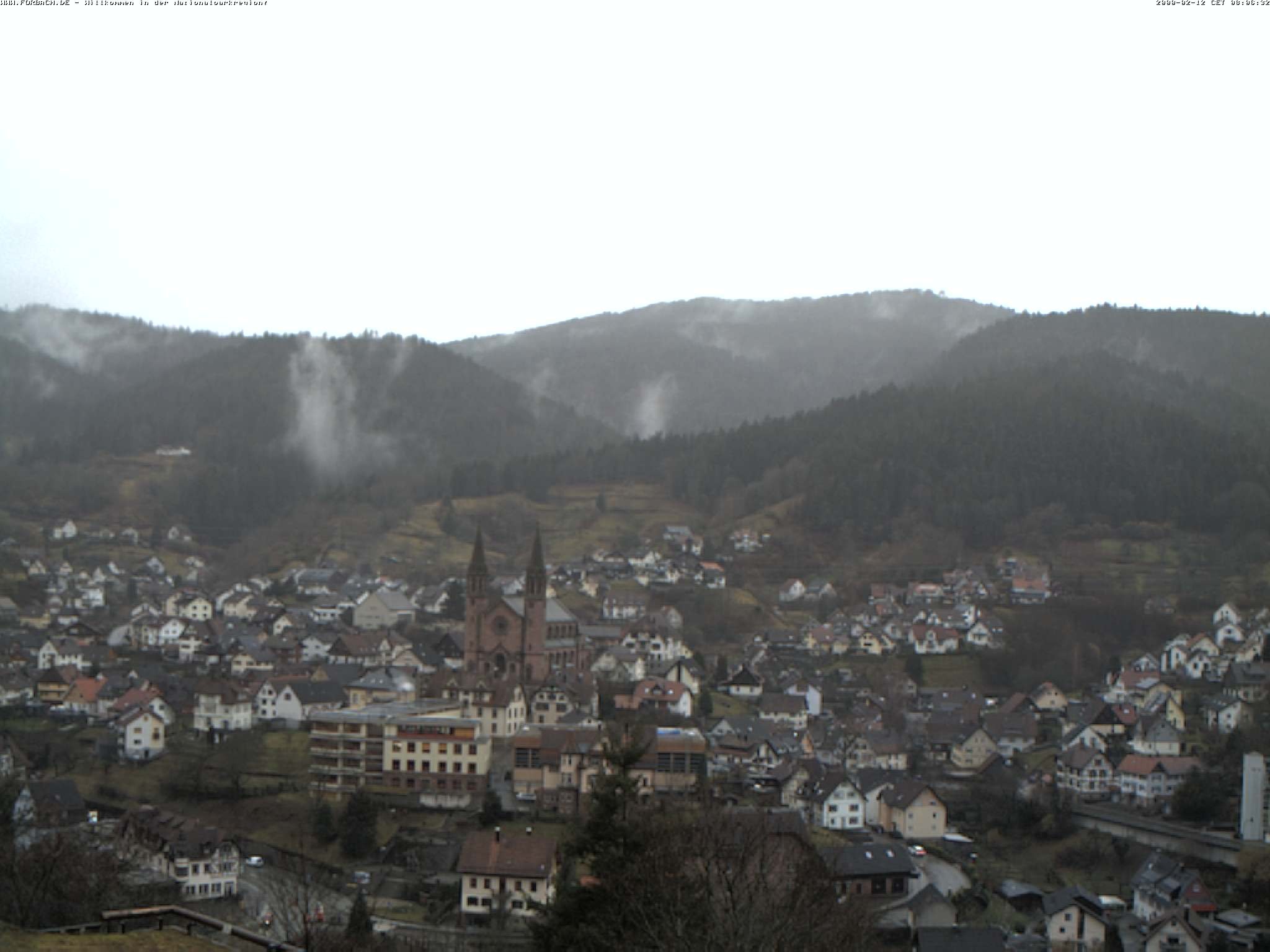 Archiv Foto Webcam Blick auf Forbach im Nordschwarzwald