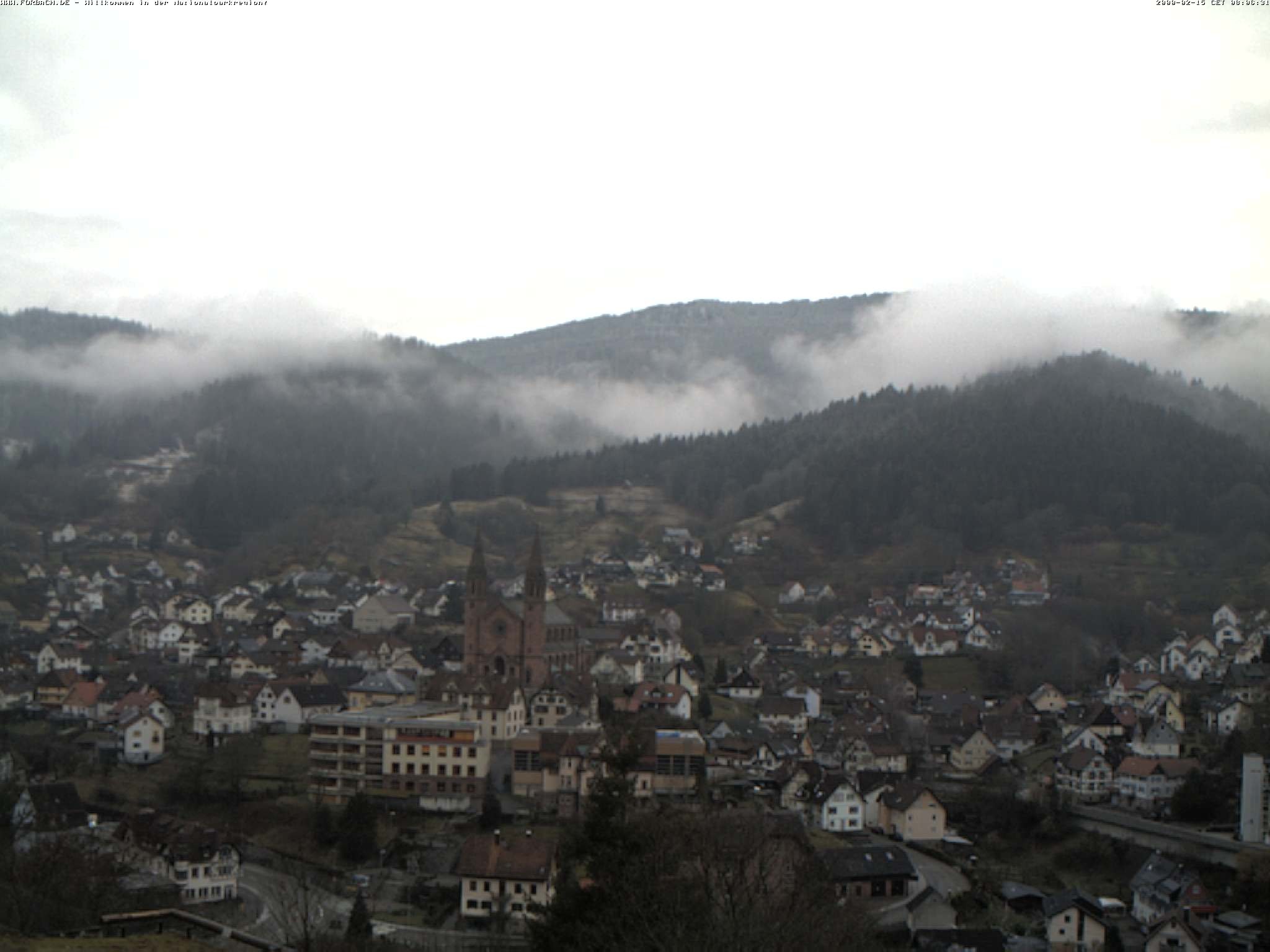 Archiv Foto Webcam Blick auf Forbach im Nordschwarzwald