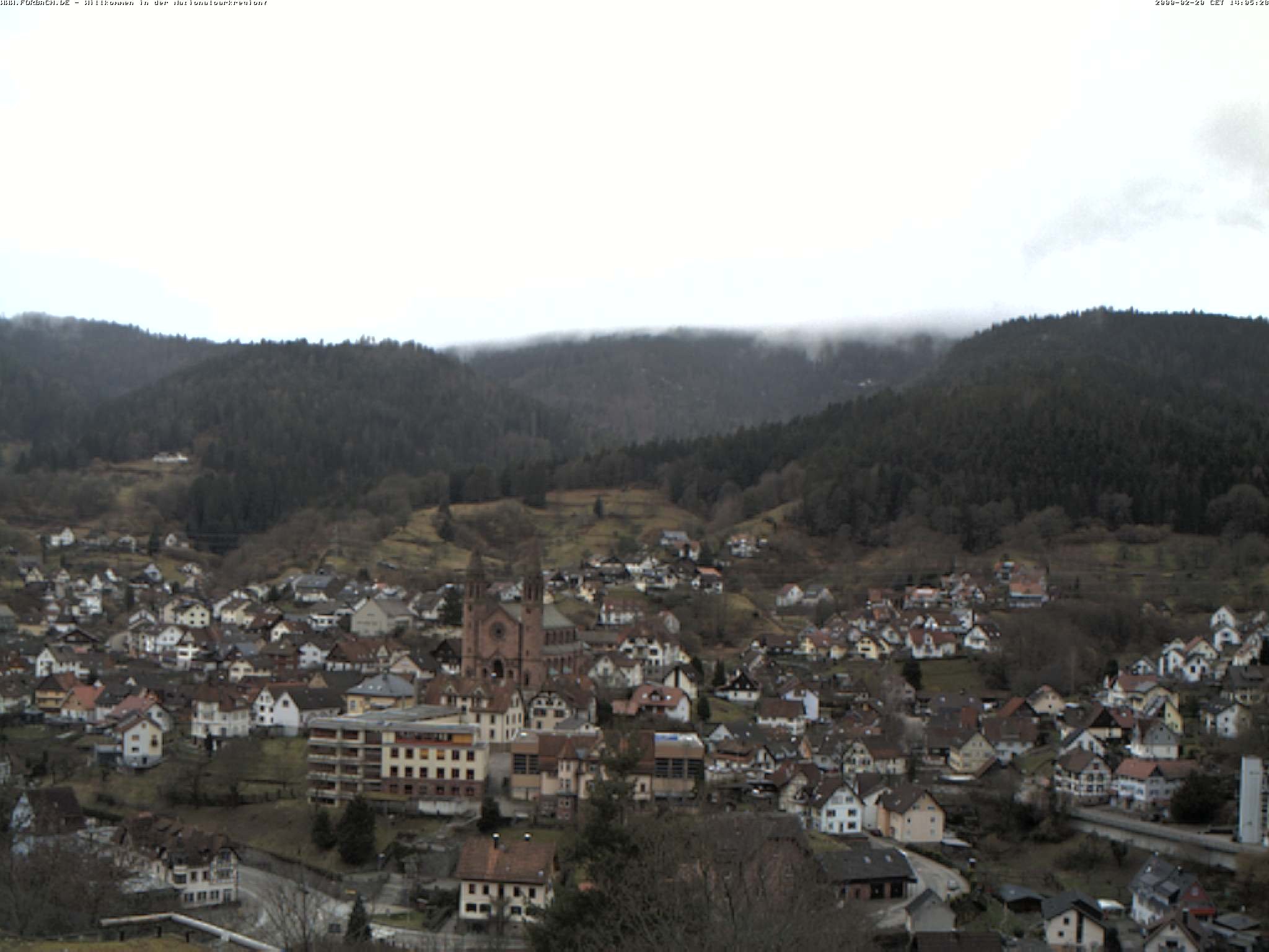 Archiv Foto Webcam Blick auf Forbach im Nordschwarzwald