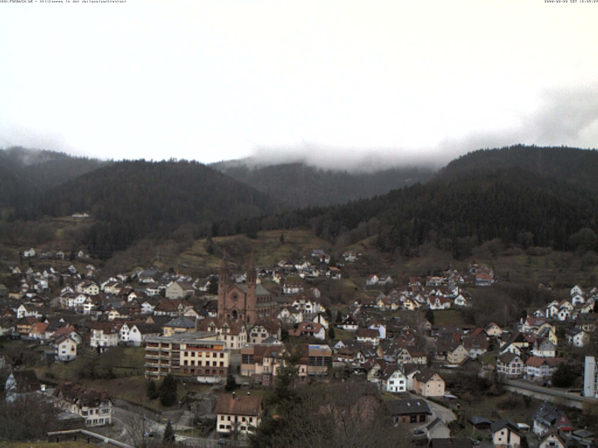 Archiv Foto Webcam Blick auf Forbach im Nordschwarzwald