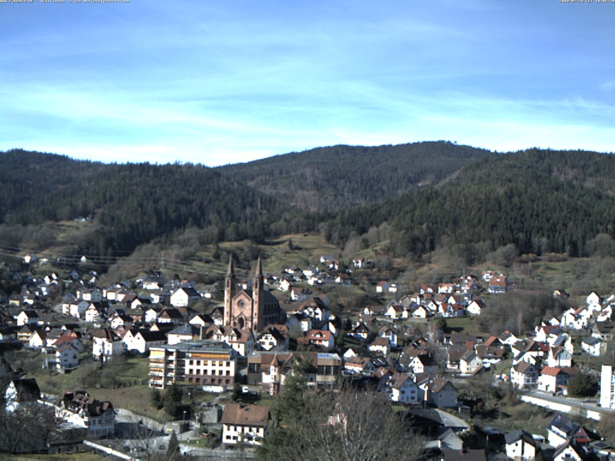 Archiv Foto Webcam Blick auf Forbach im Nordschwarzwald