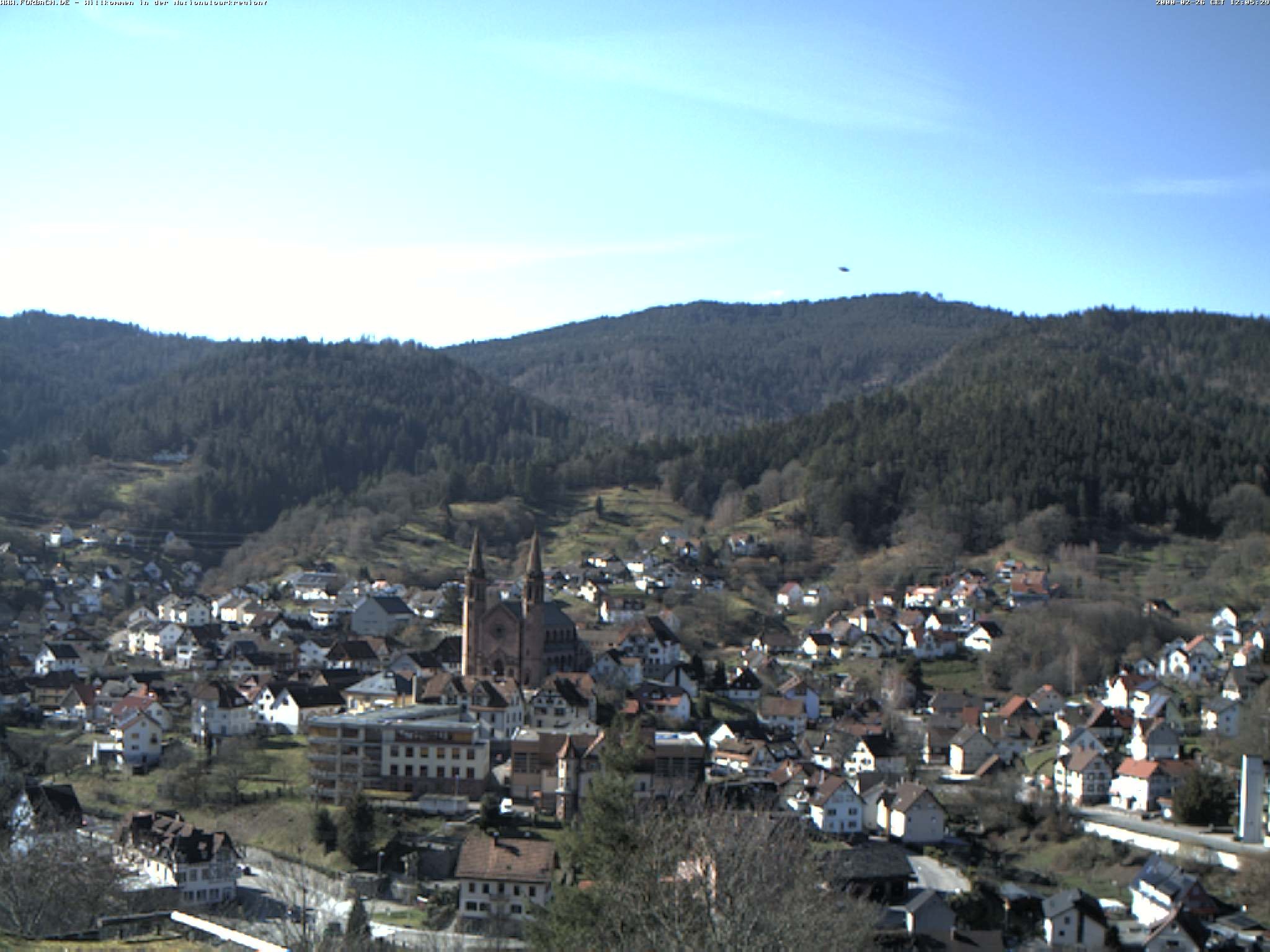 Archiv Foto Webcam Blick auf Forbach im Nordschwarzwald