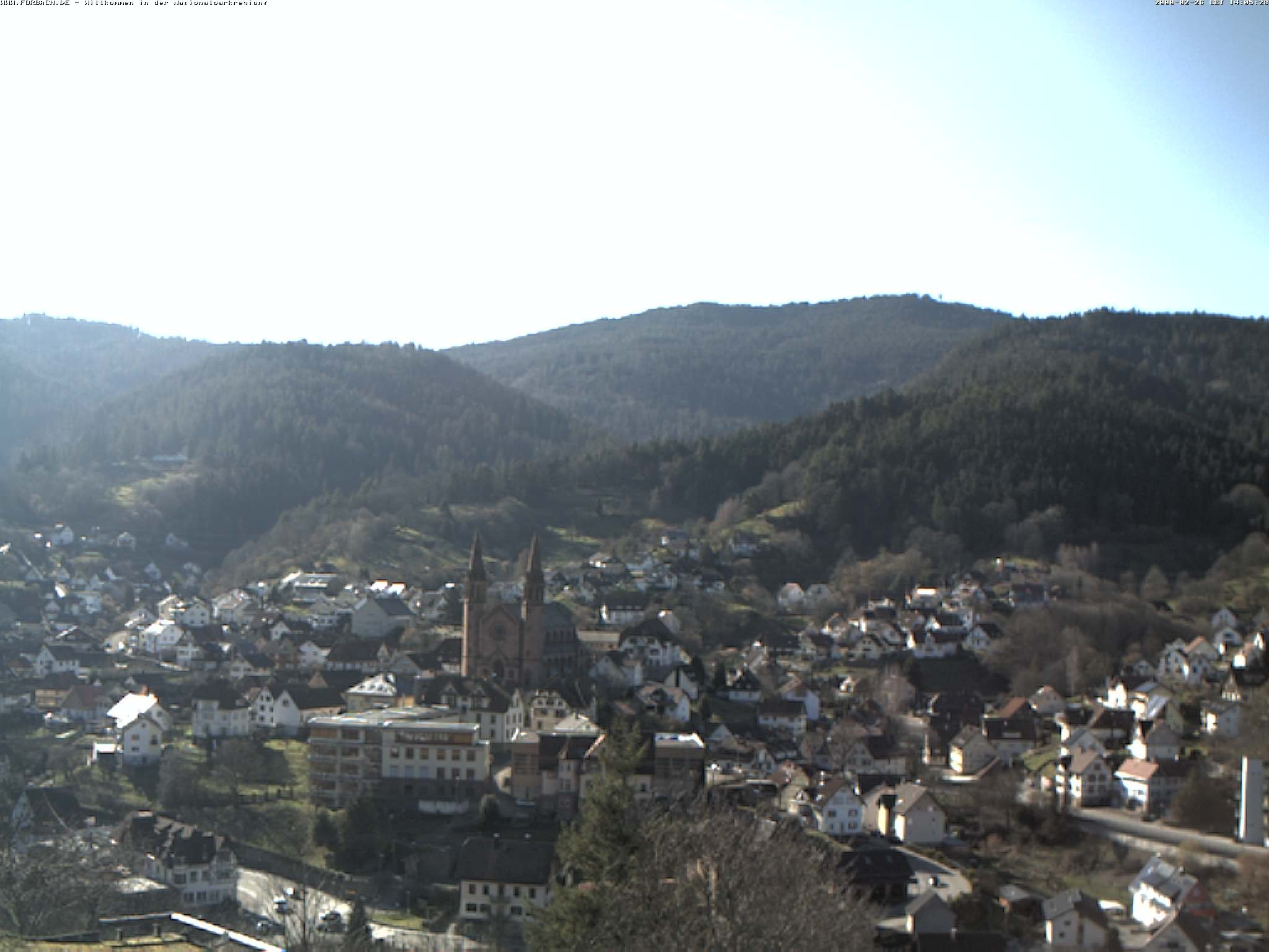 Archiv Foto Webcam Blick auf Forbach im Nordschwarzwald