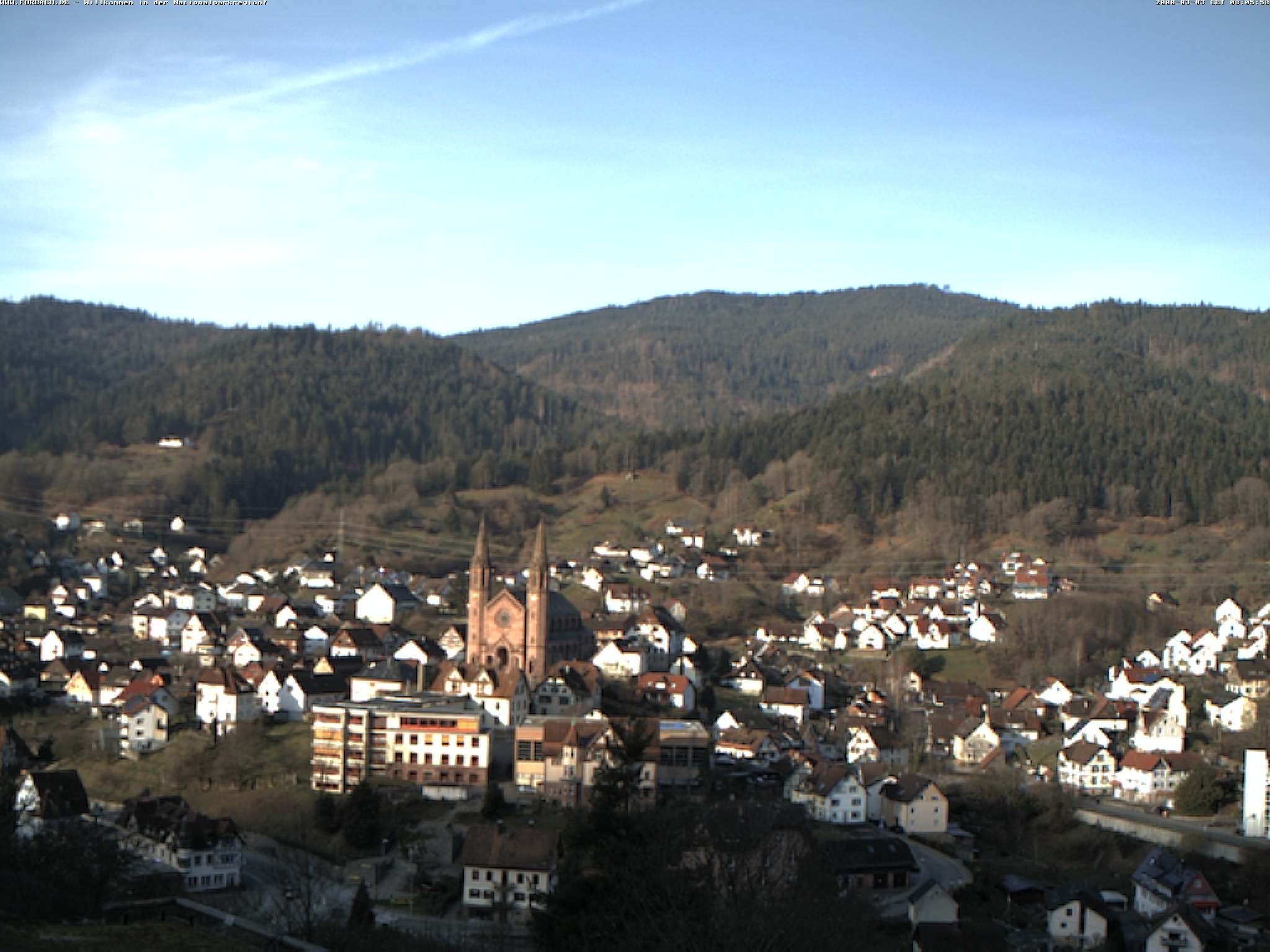 Archiv Foto Webcam Blick auf Forbach im Nordschwarzwald