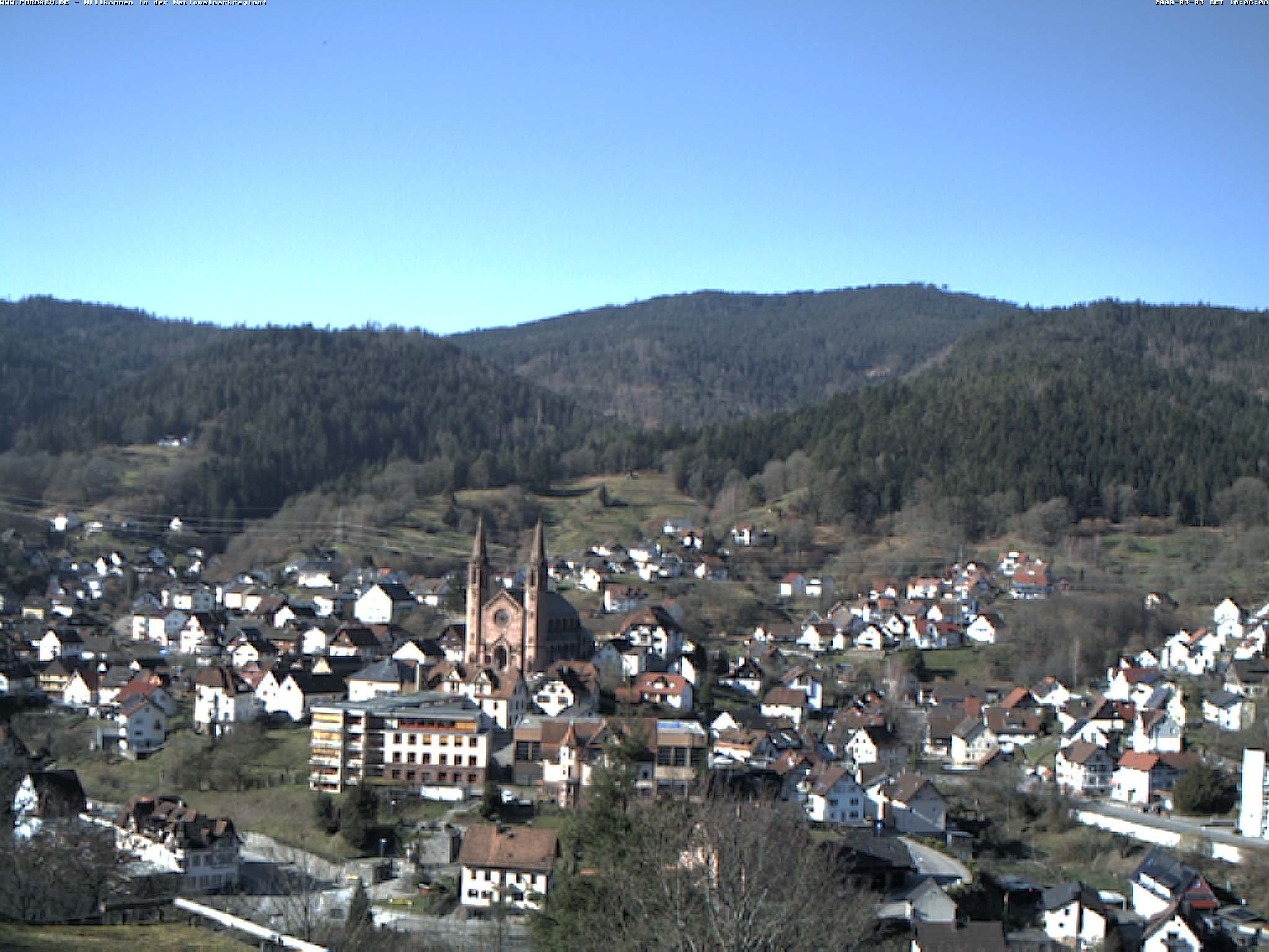 Archiv Foto Webcam Blick auf Forbach im Nordschwarzwald