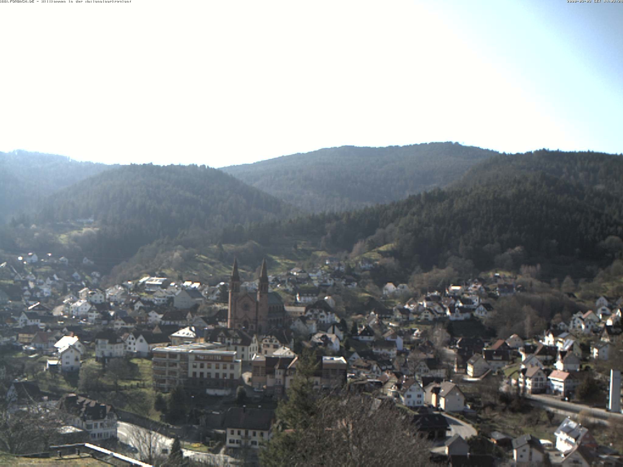 Archiv Foto Webcam Blick auf Forbach im Nordschwarzwald