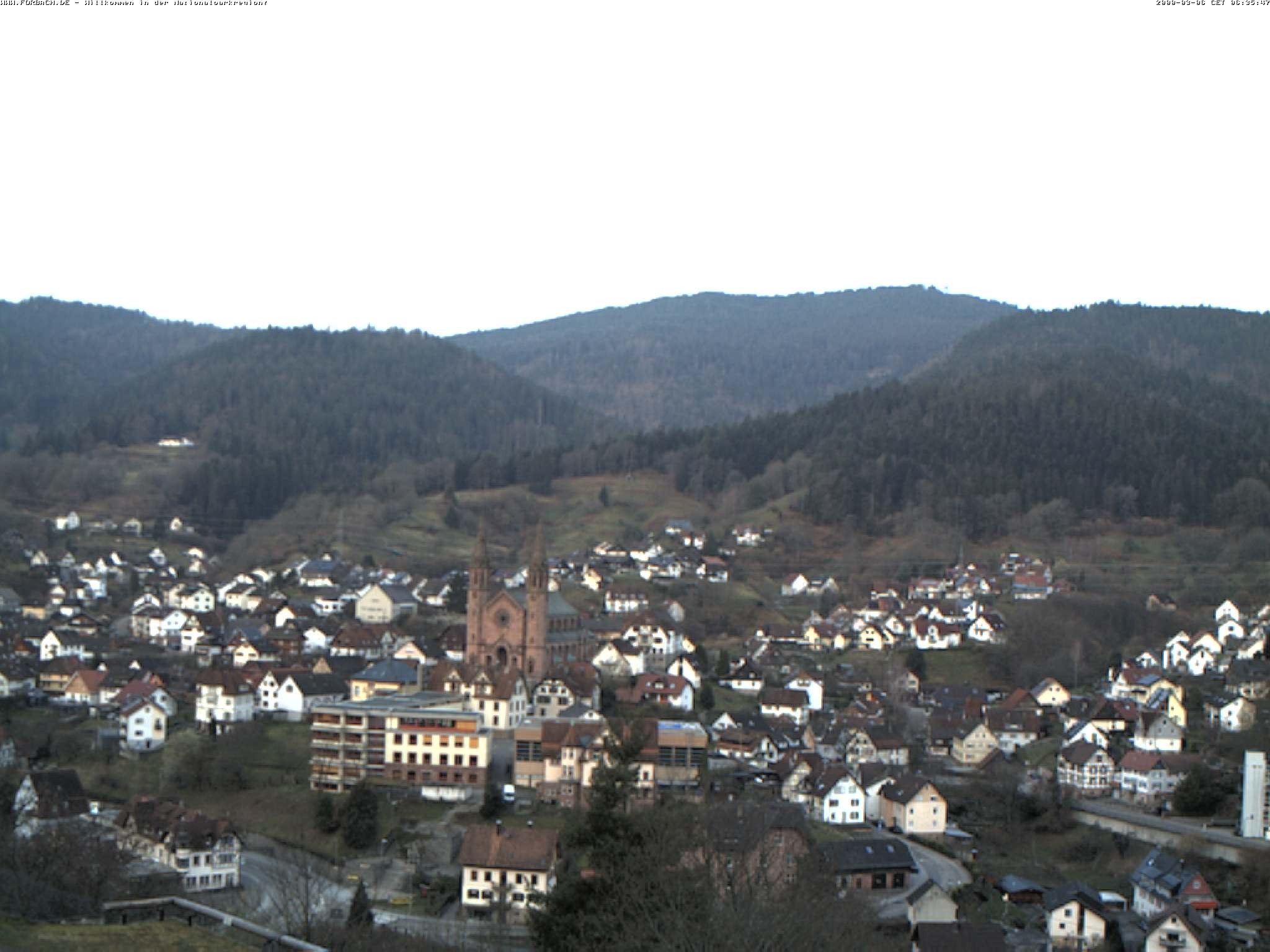Archiv Foto Webcam Blick auf Forbach im Nordschwarzwald