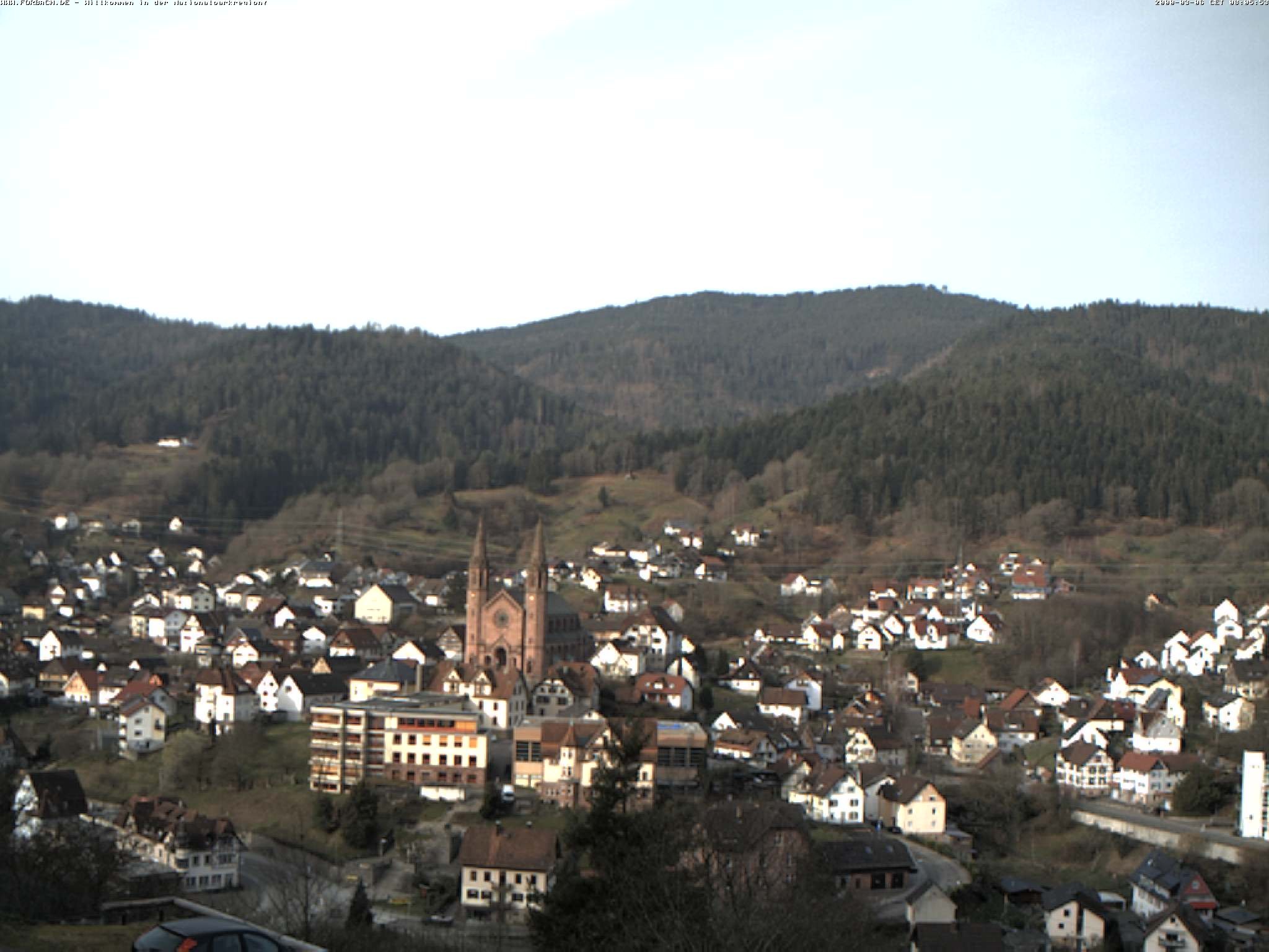 Archiv Foto Webcam Blick auf Forbach im Nordschwarzwald