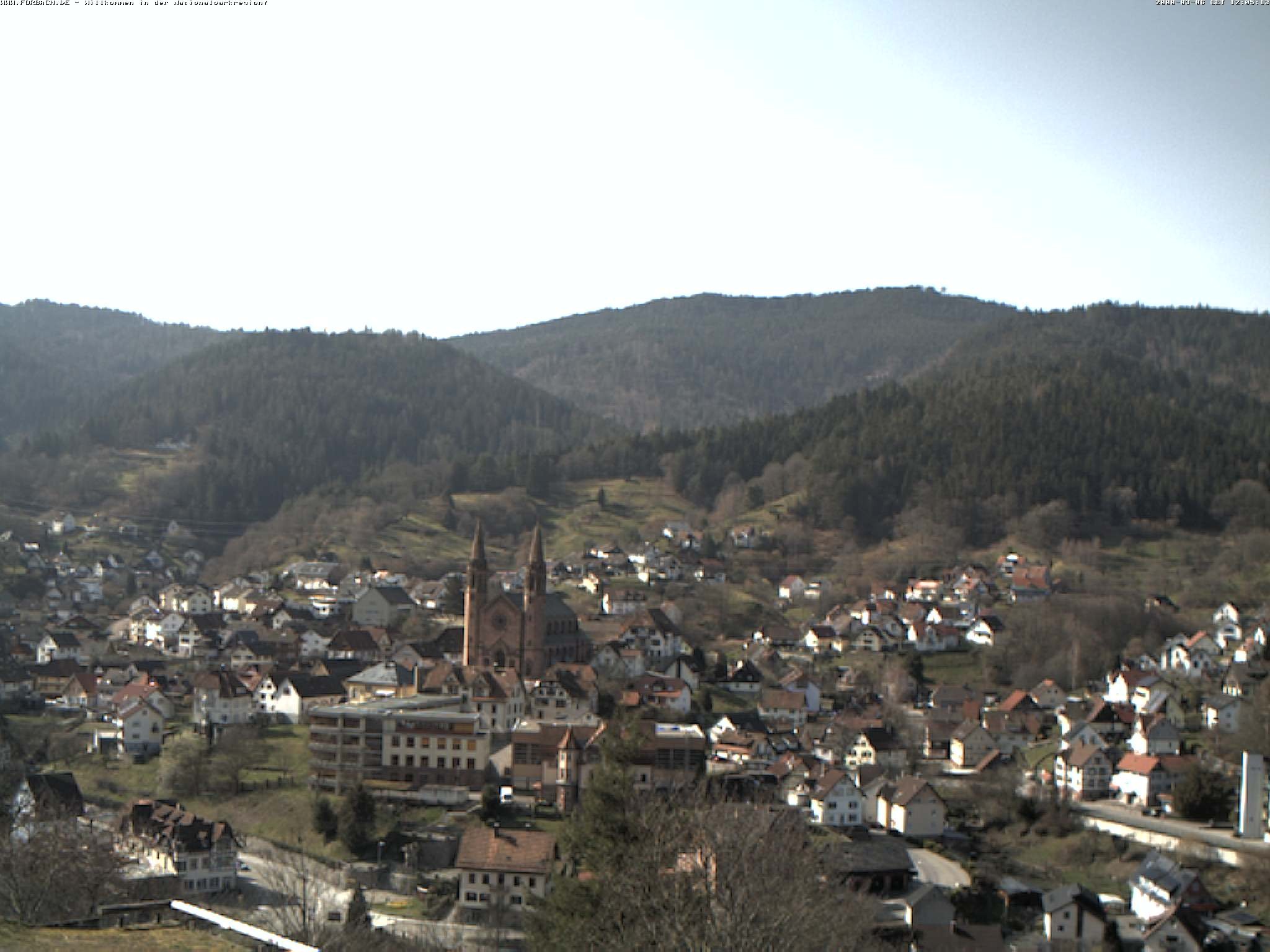 Archiv Foto Webcam Blick auf Forbach im Nordschwarzwald