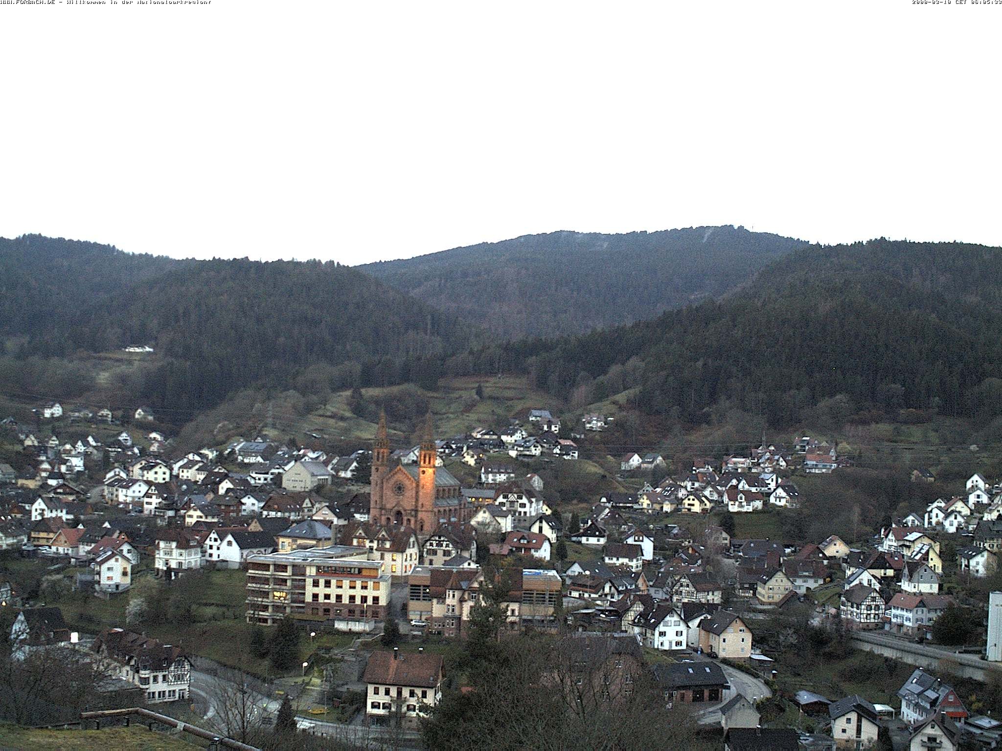 Archiv Foto Webcam Blick auf Forbach im Nordschwarzwald