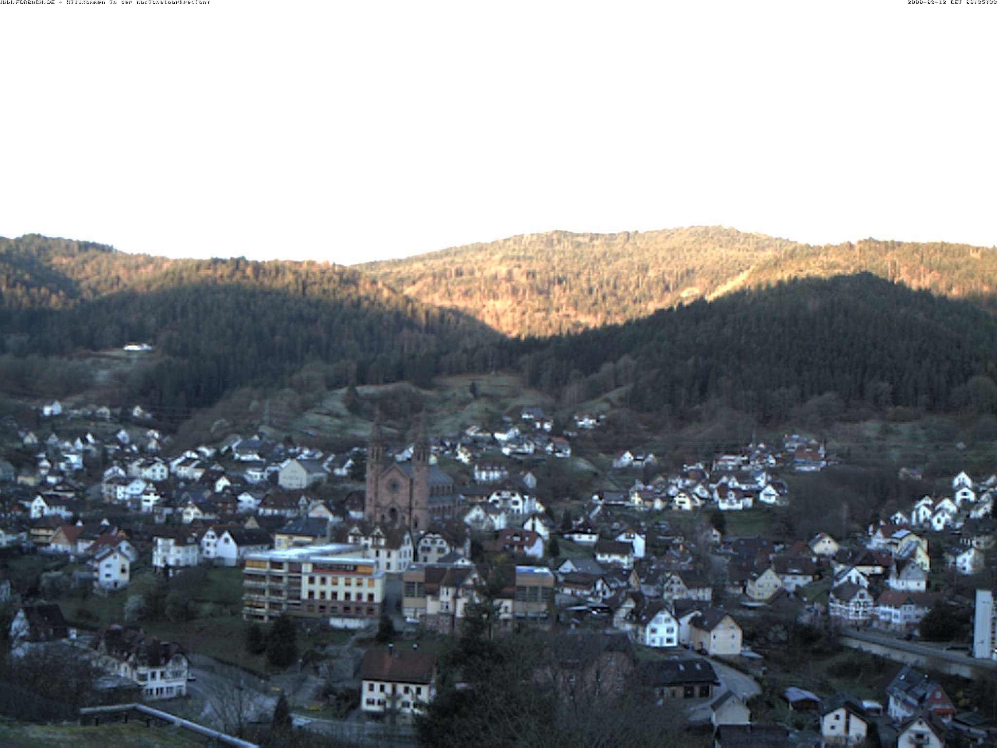 Archiv Foto Webcam Blick auf Forbach im Nordschwarzwald