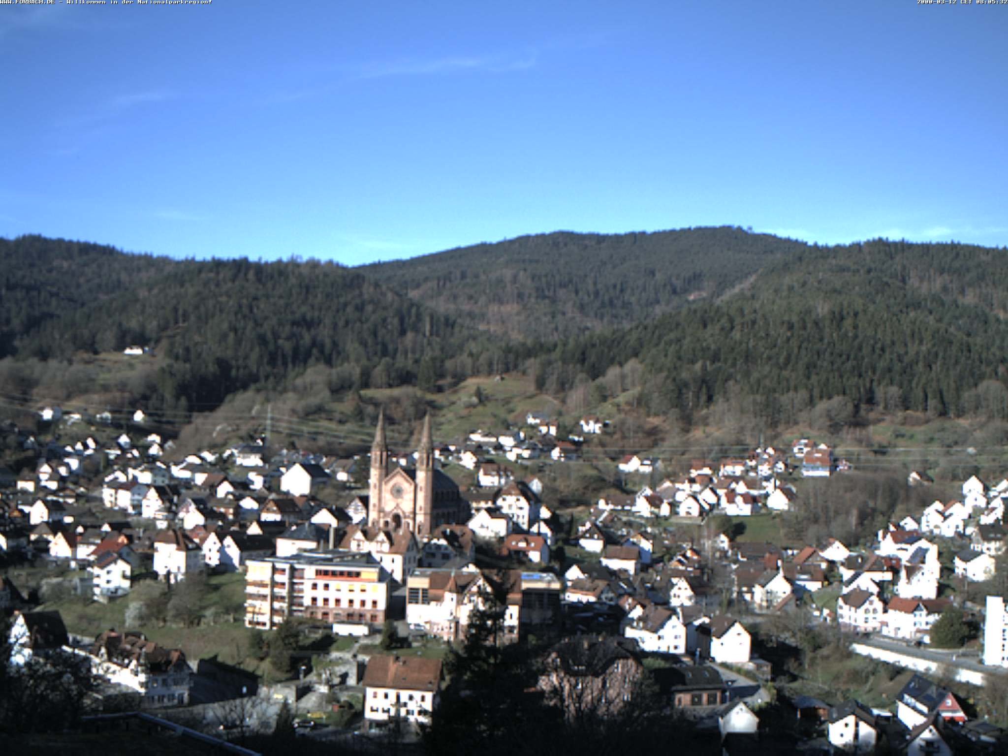 Archiv Foto Webcam Blick auf Forbach im Nordschwarzwald