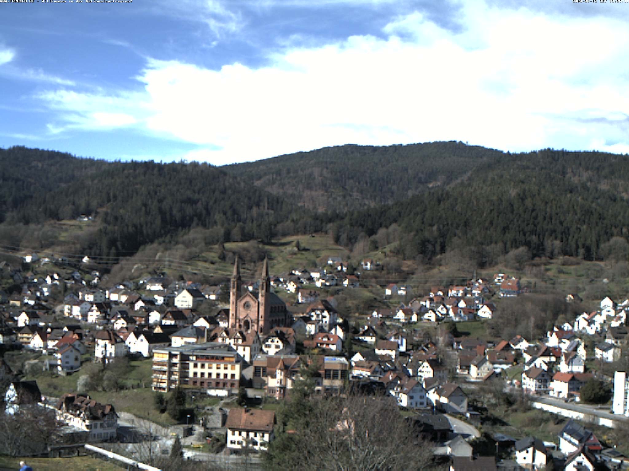 Archiv Foto Webcam Blick auf Forbach im Nordschwarzwald