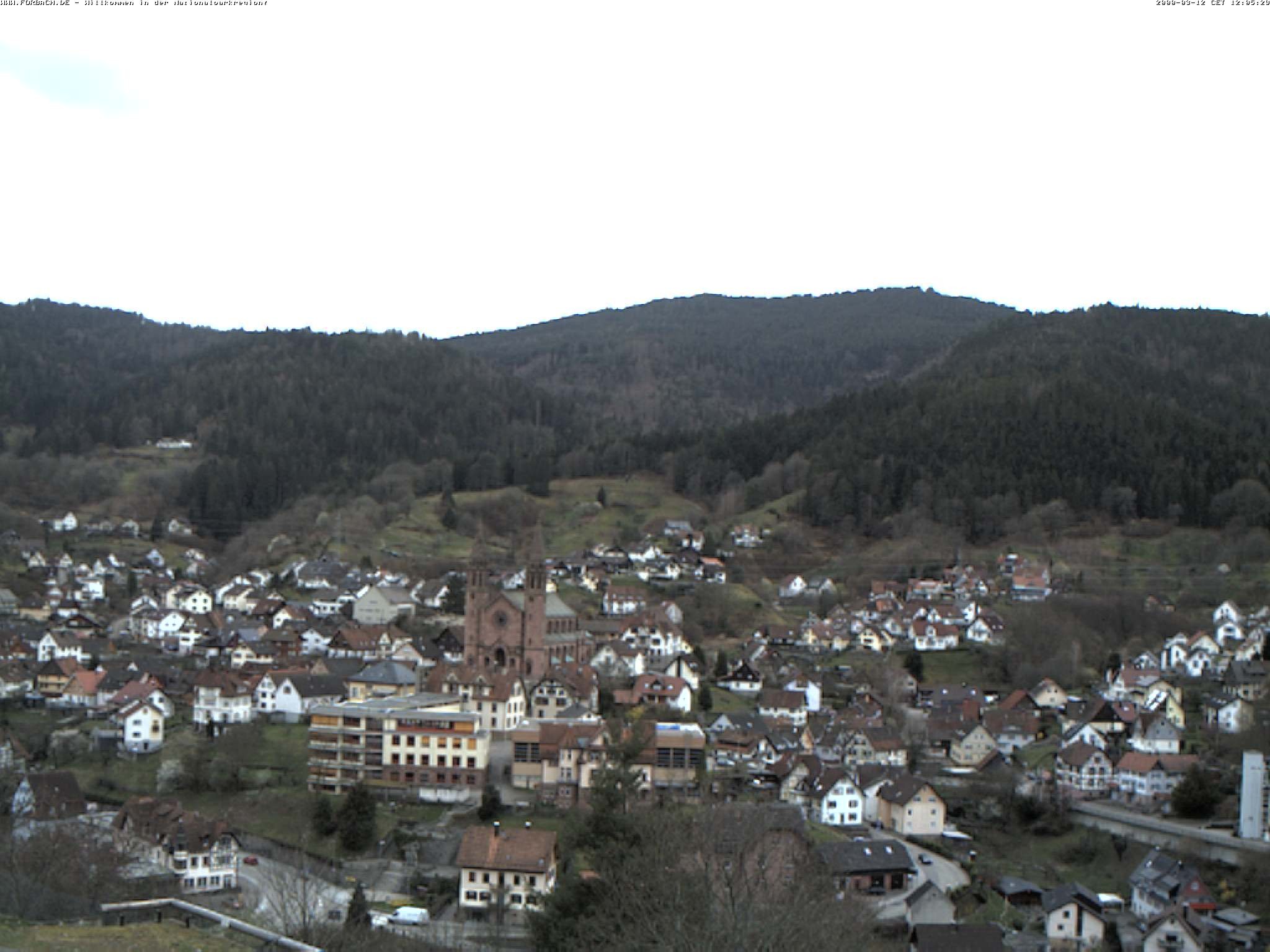 Archiv Foto Webcam Blick auf Forbach im Nordschwarzwald