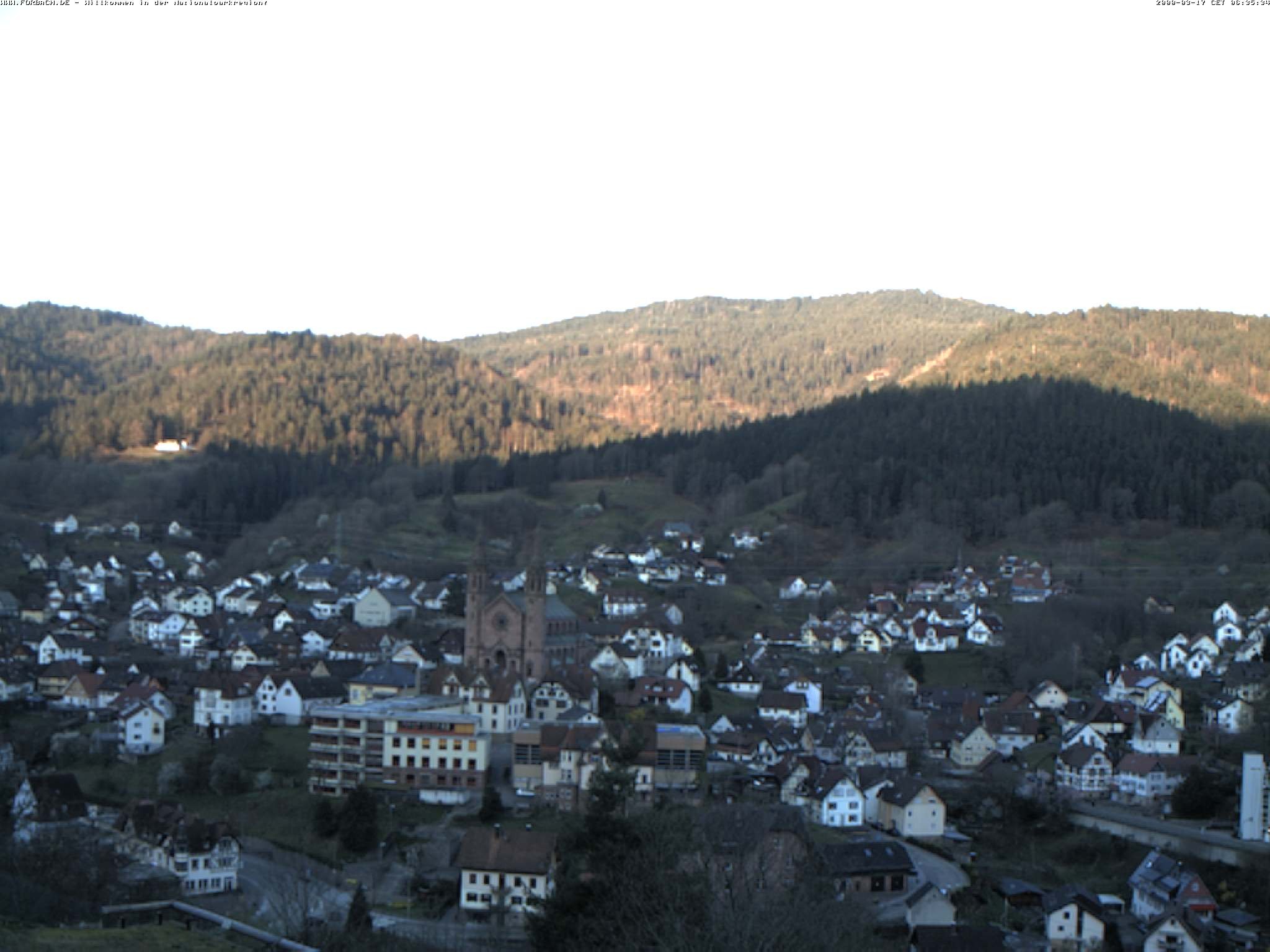 Archiv Foto Webcam Blick auf Forbach im Nordschwarzwald