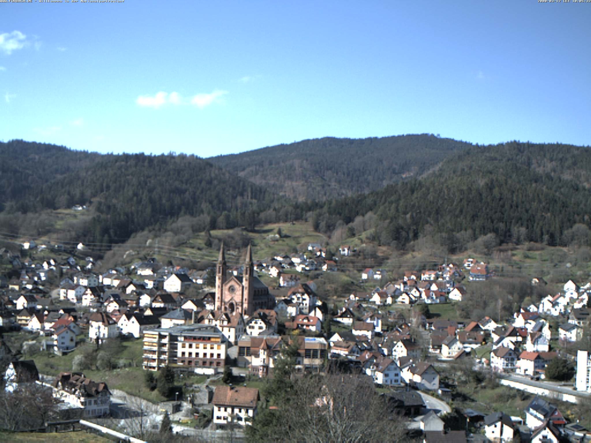 Archiv Foto Webcam Blick auf Forbach im Nordschwarzwald