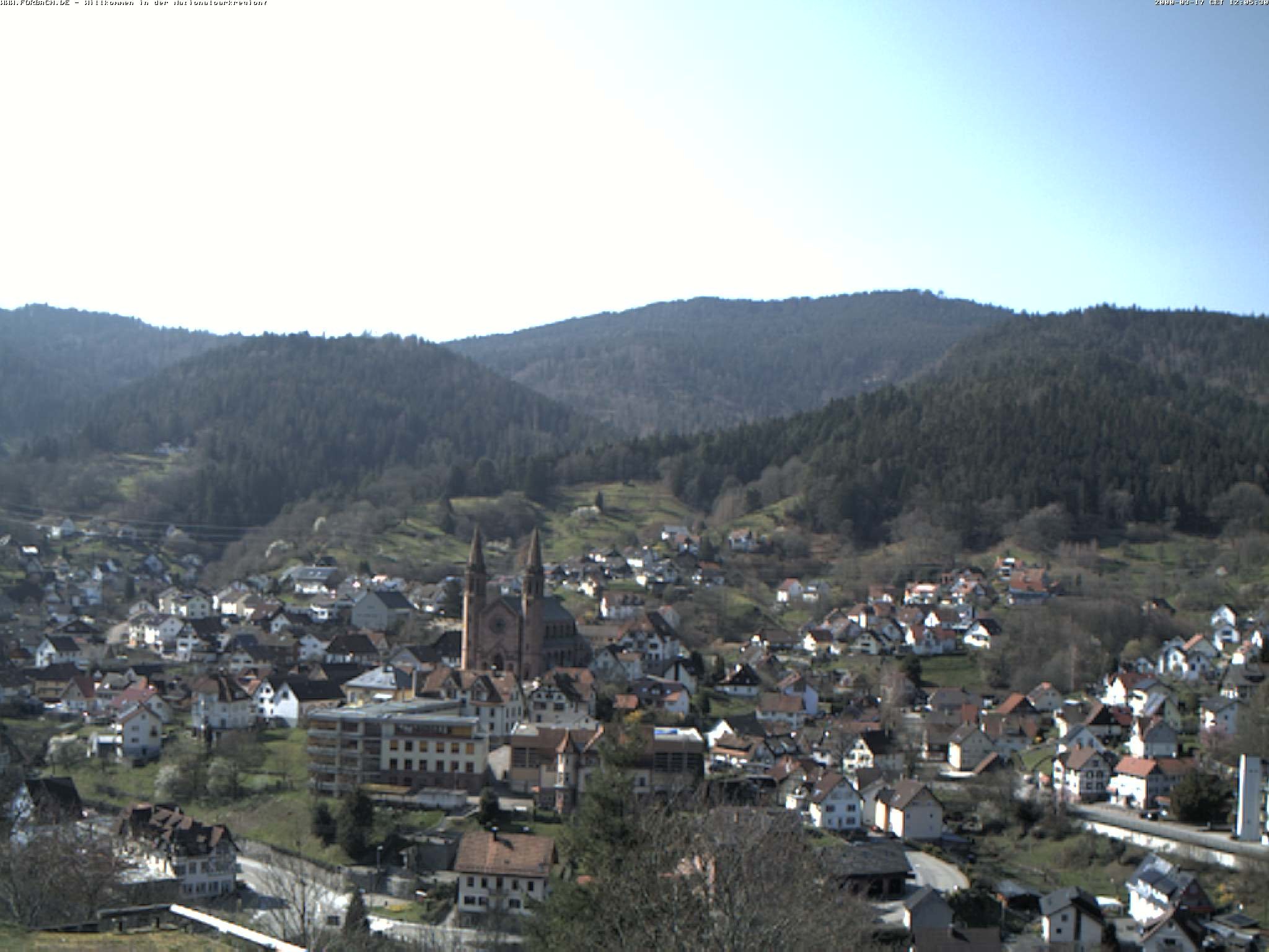 Archiv Foto Webcam Blick auf Forbach im Nordschwarzwald