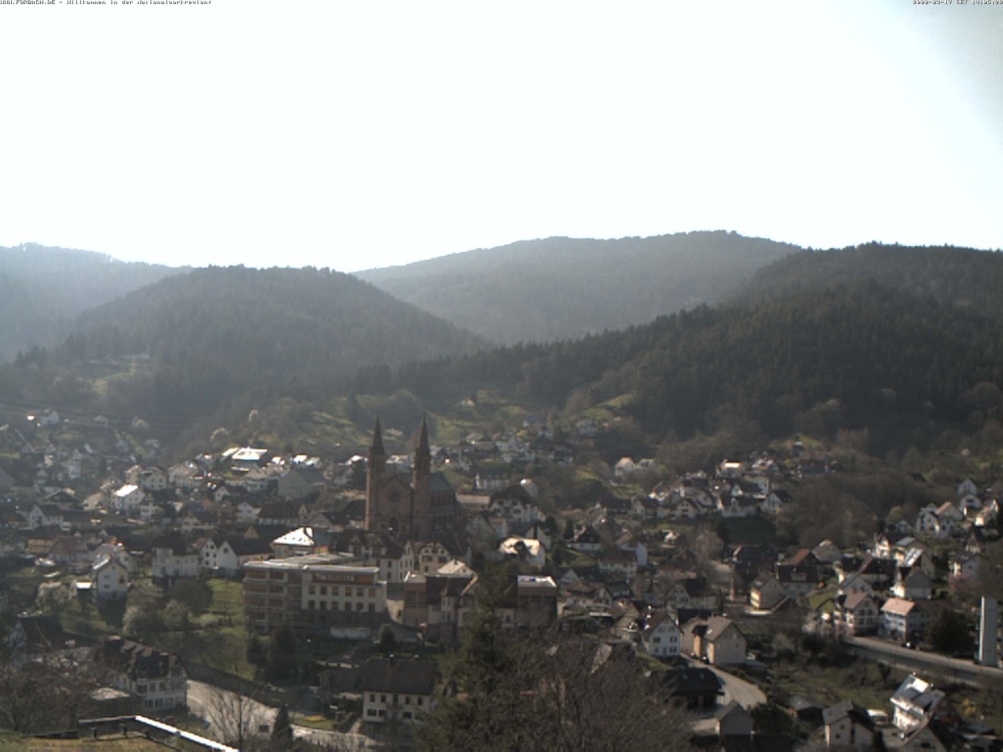 Archiv Foto Webcam Blick auf Forbach im Nordschwarzwald