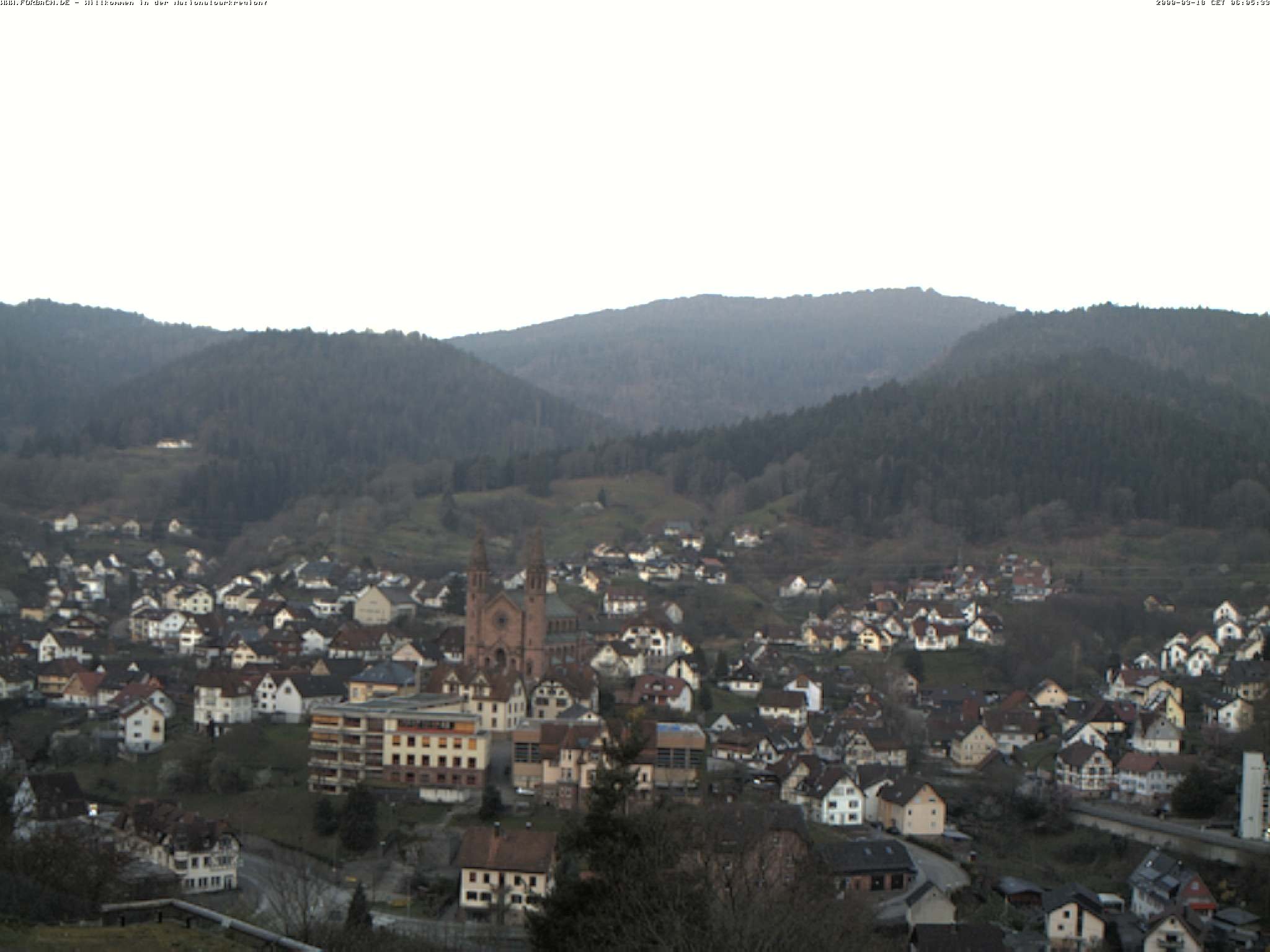 Archiv Foto Webcam Blick auf Forbach im Nordschwarzwald