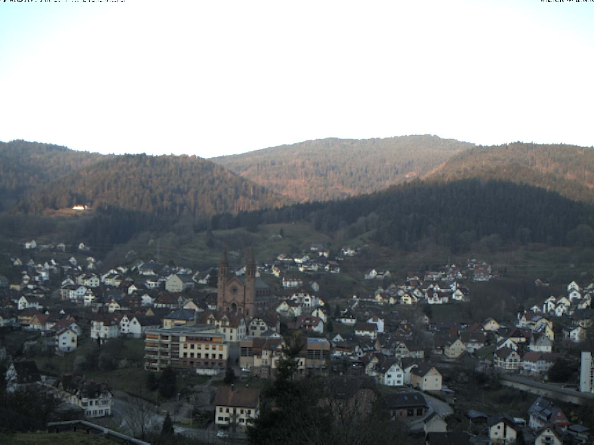 Archiv Foto Webcam Blick auf Forbach im Nordschwarzwald