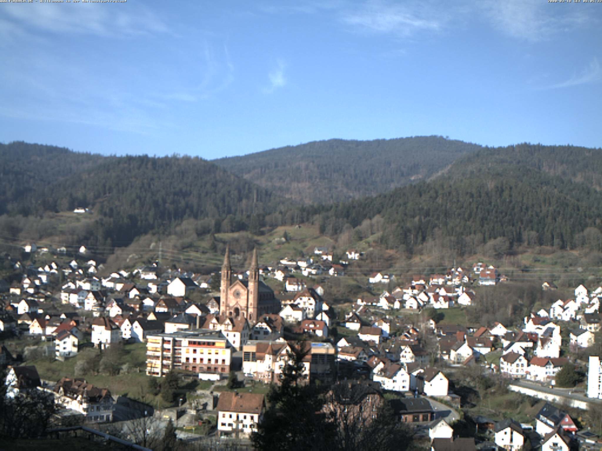 Archiv Foto Webcam Blick auf Forbach im Nordschwarzwald