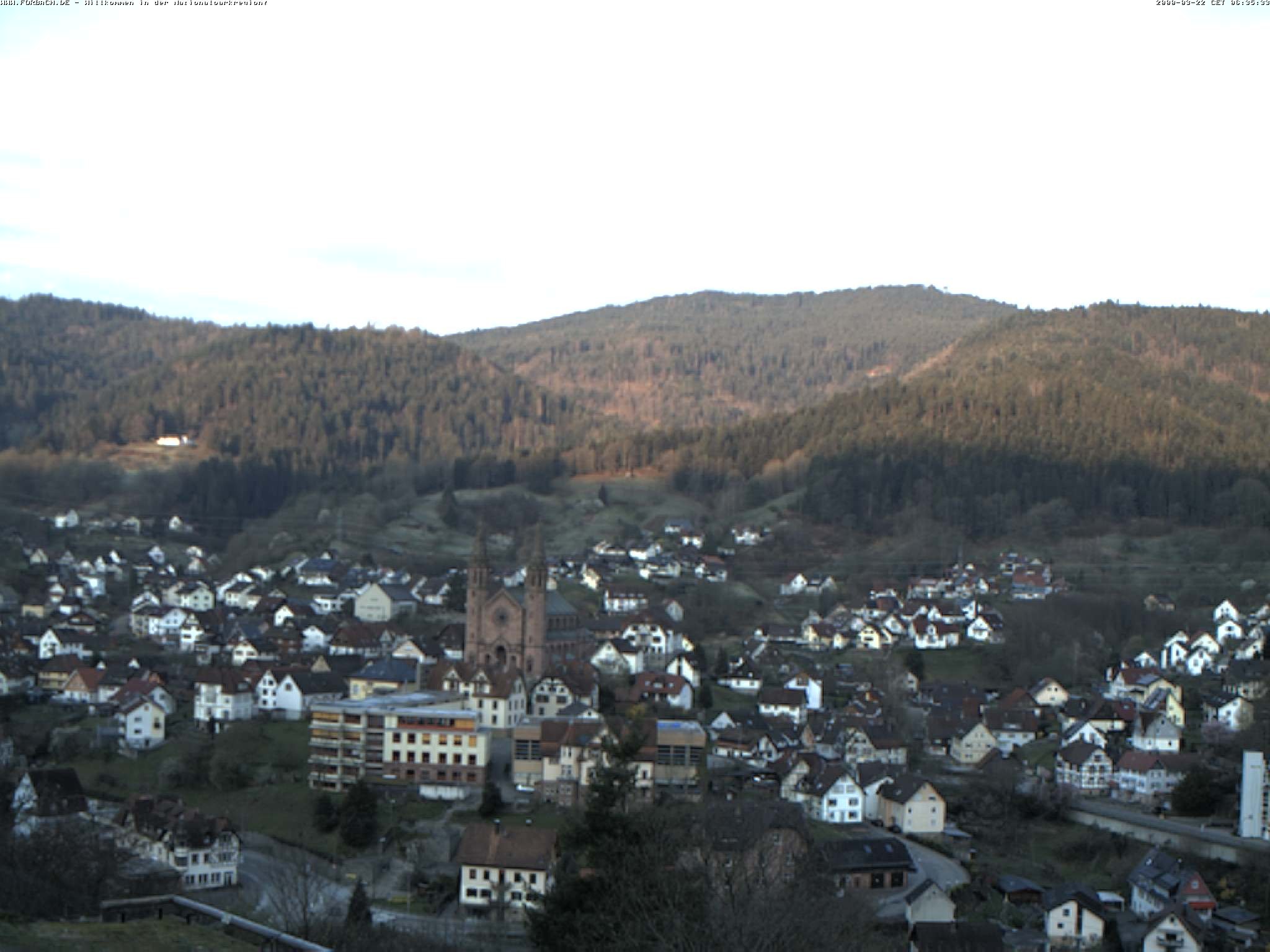 Archiv Foto Webcam Blick auf Forbach im Nordschwarzwald