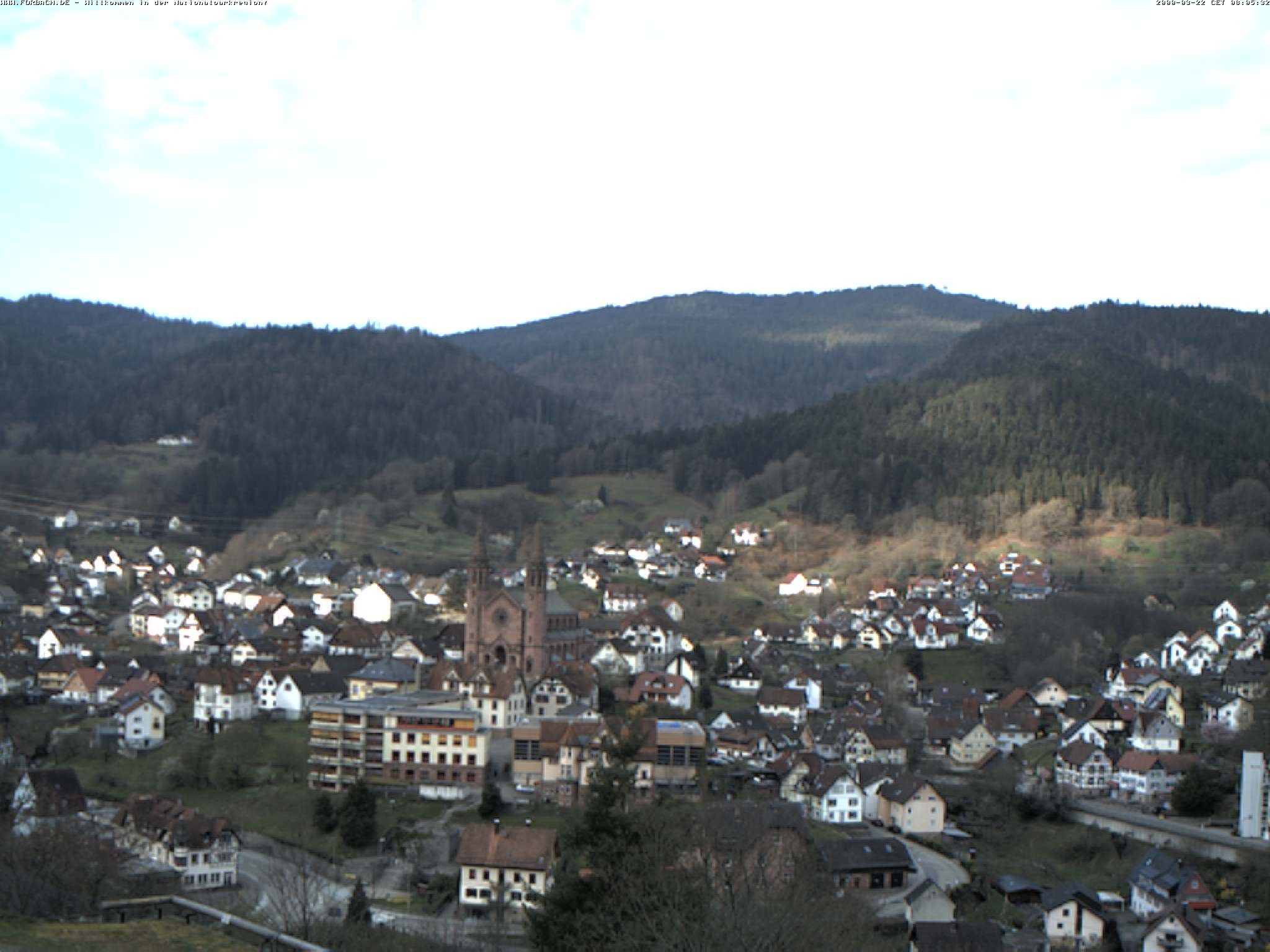 Archiv Foto Webcam Blick auf Forbach im Nordschwarzwald
