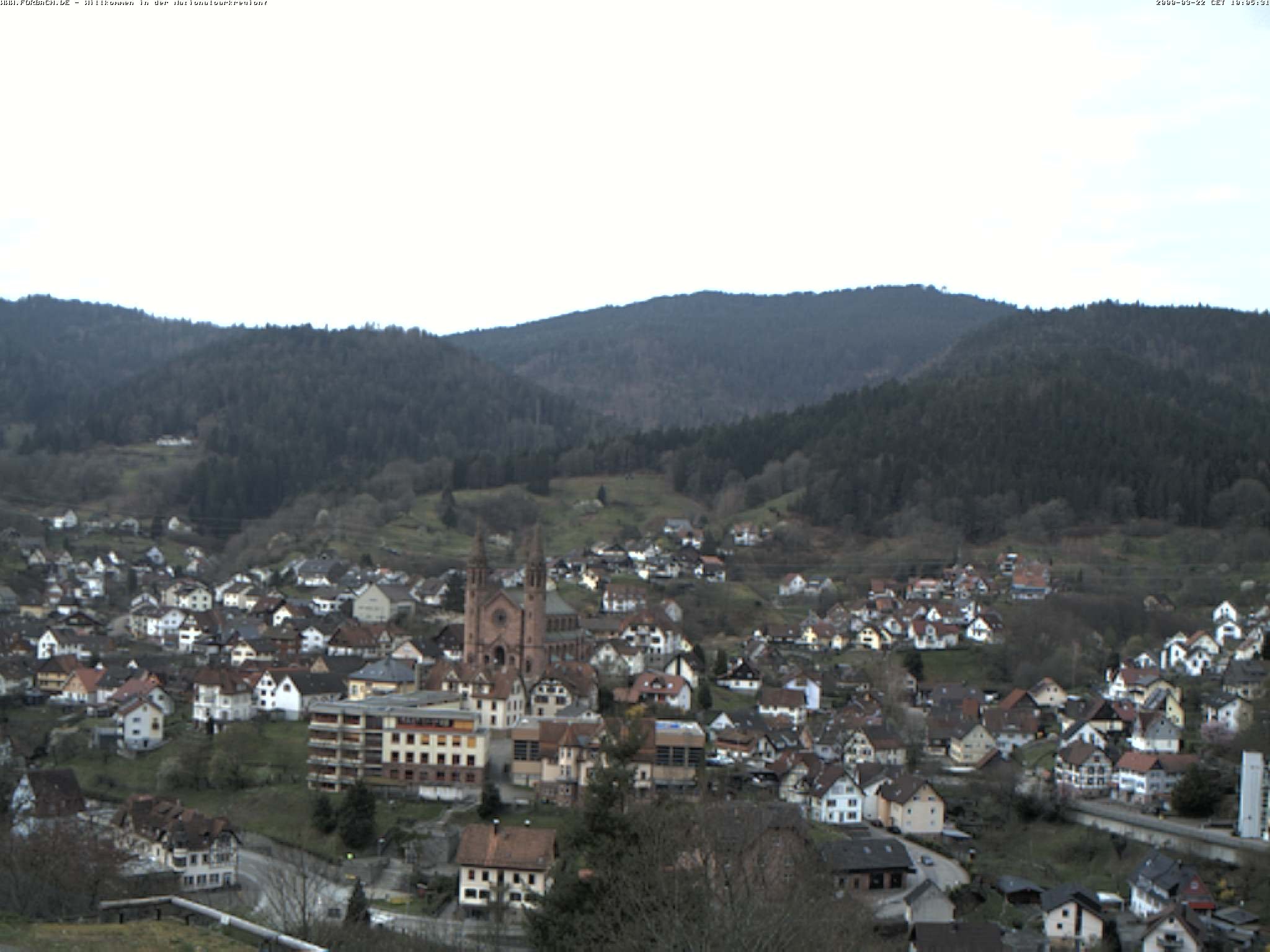 Archiv Foto Webcam Blick auf Forbach im Nordschwarzwald