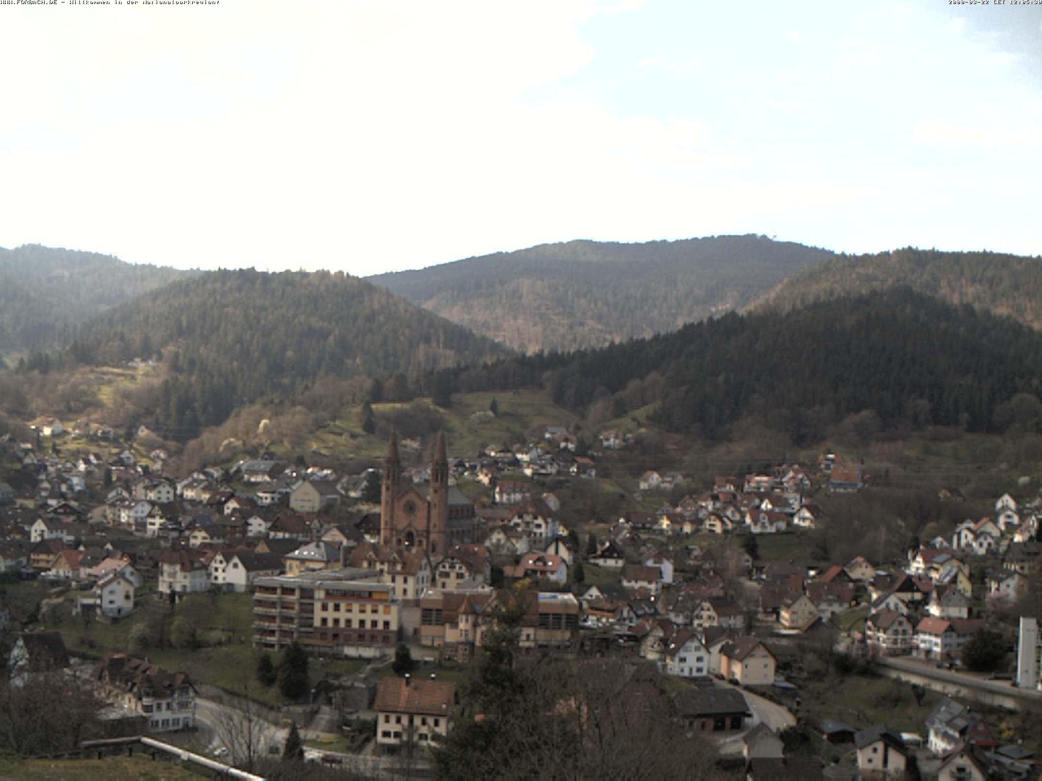 Archiv Foto Webcam Blick auf Forbach im Nordschwarzwald