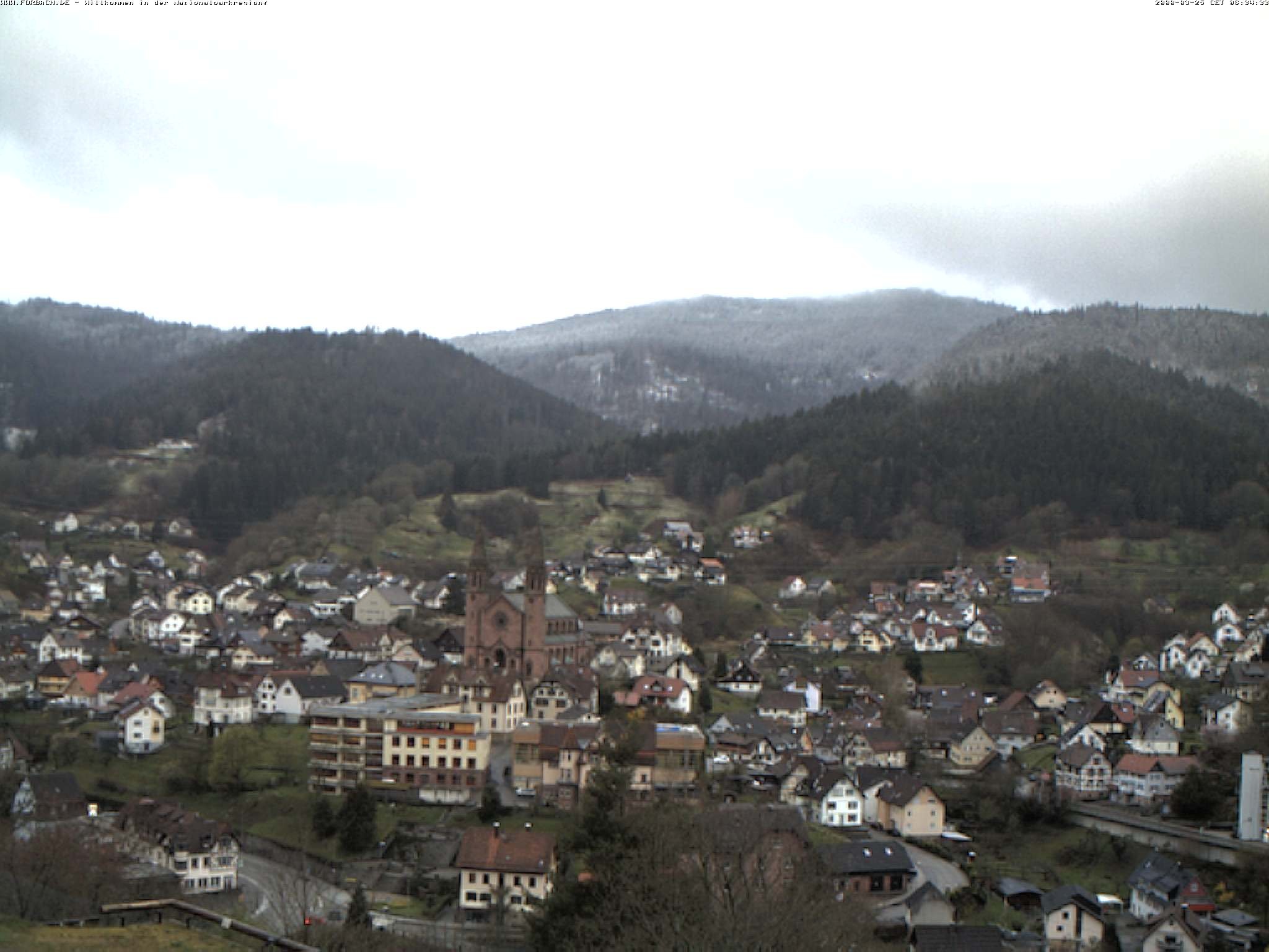 Archiv Foto Webcam Blick auf Forbach im Nordschwarzwald