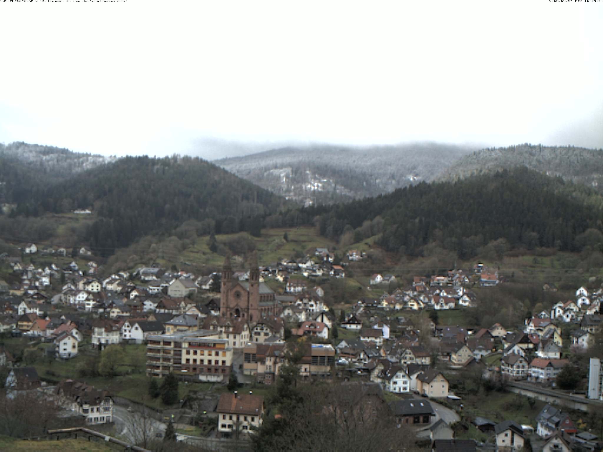 Archiv Foto Webcam Blick auf Forbach im Nordschwarzwald