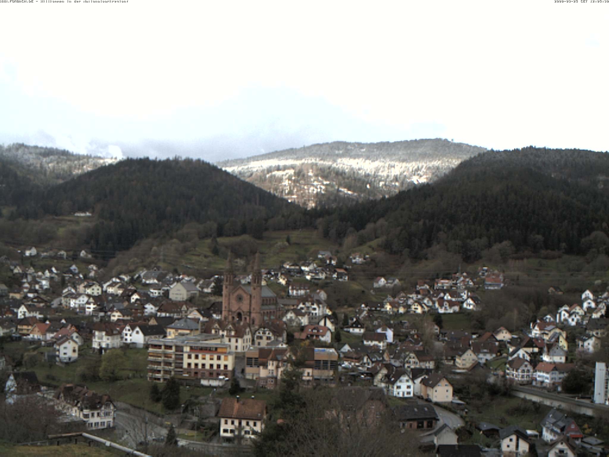 Archiv Foto Webcam Blick auf Forbach im Nordschwarzwald