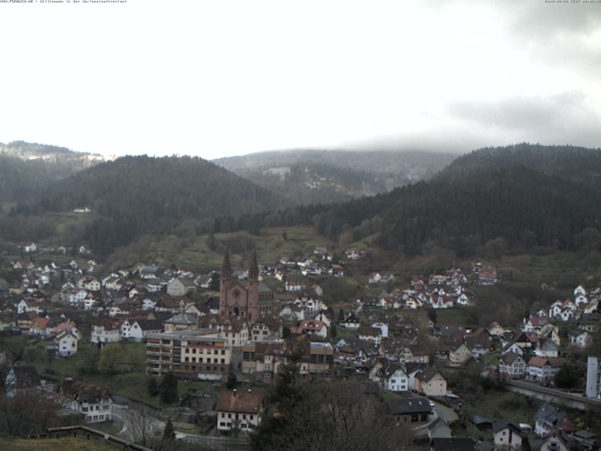 Archiv Foto Webcam Blick auf Forbach im Nordschwarzwald