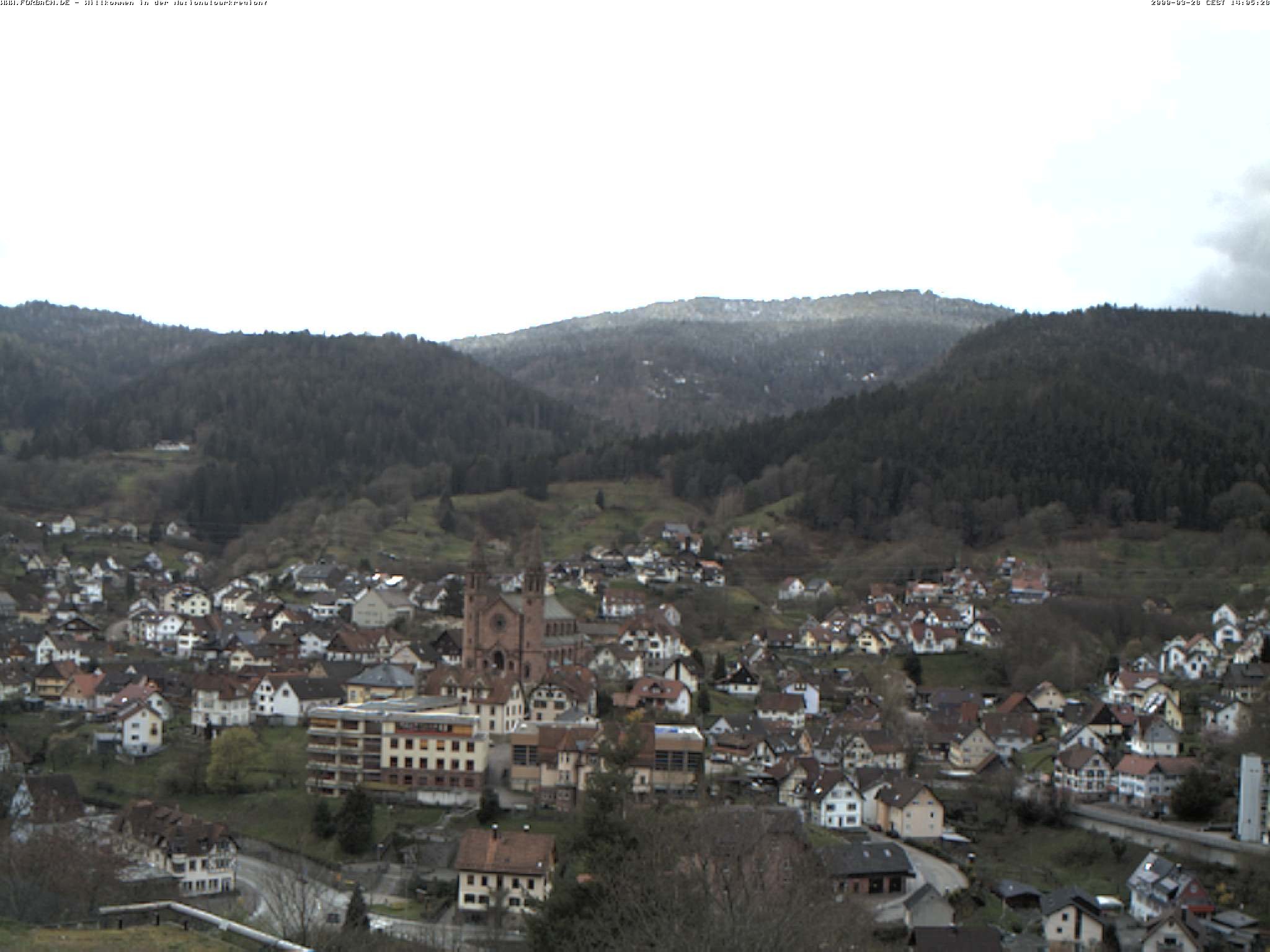 Archiv Foto Webcam Blick auf Forbach im Nordschwarzwald