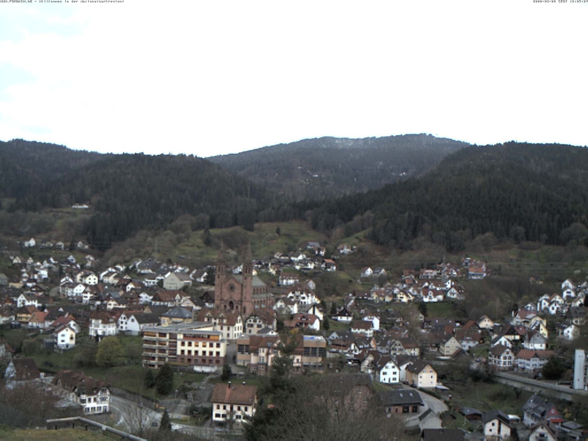 Archiv Foto Webcam Blick auf Forbach im Nordschwarzwald