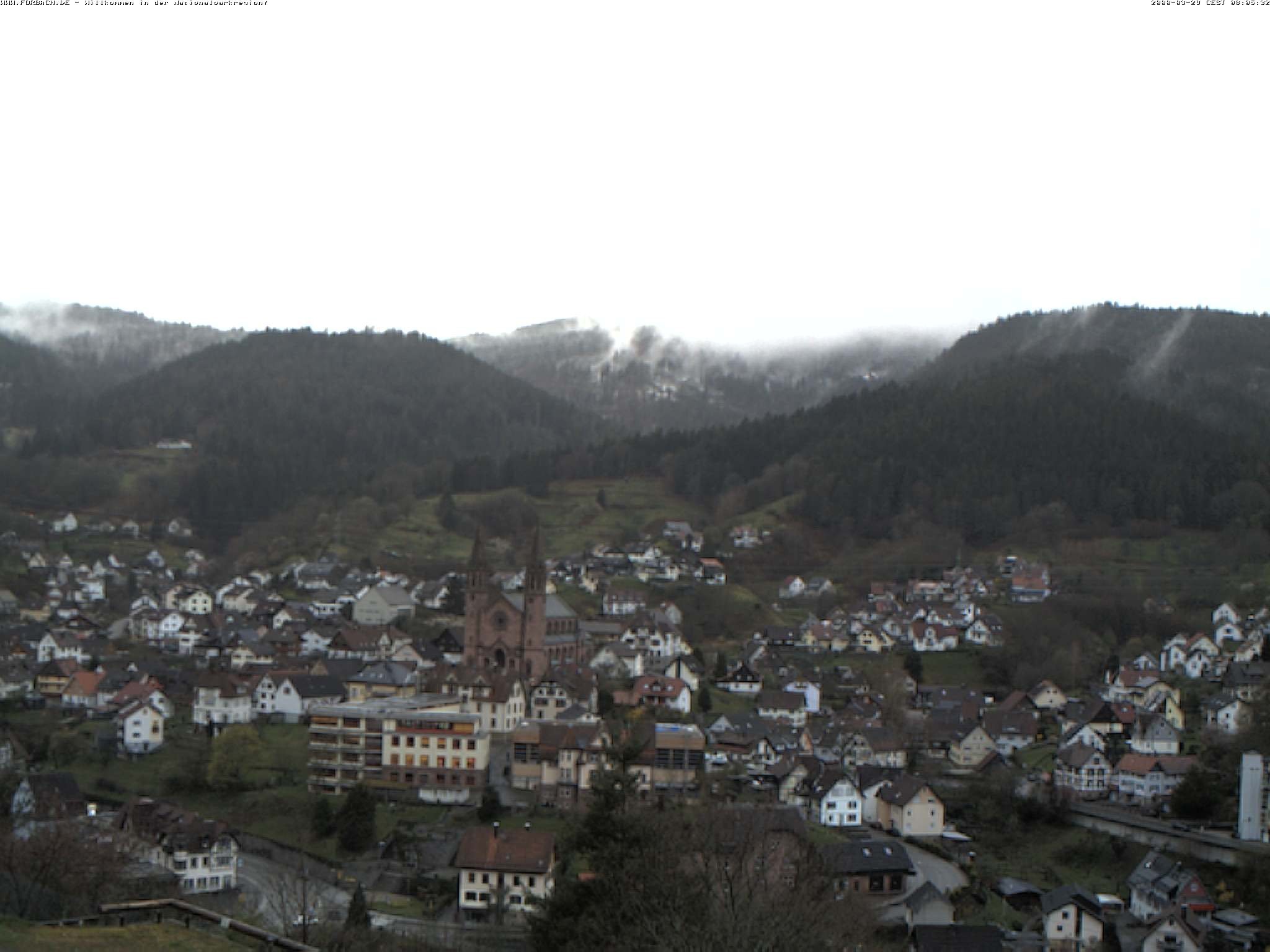 Archiv Foto Webcam Blick auf Forbach im Nordschwarzwald
