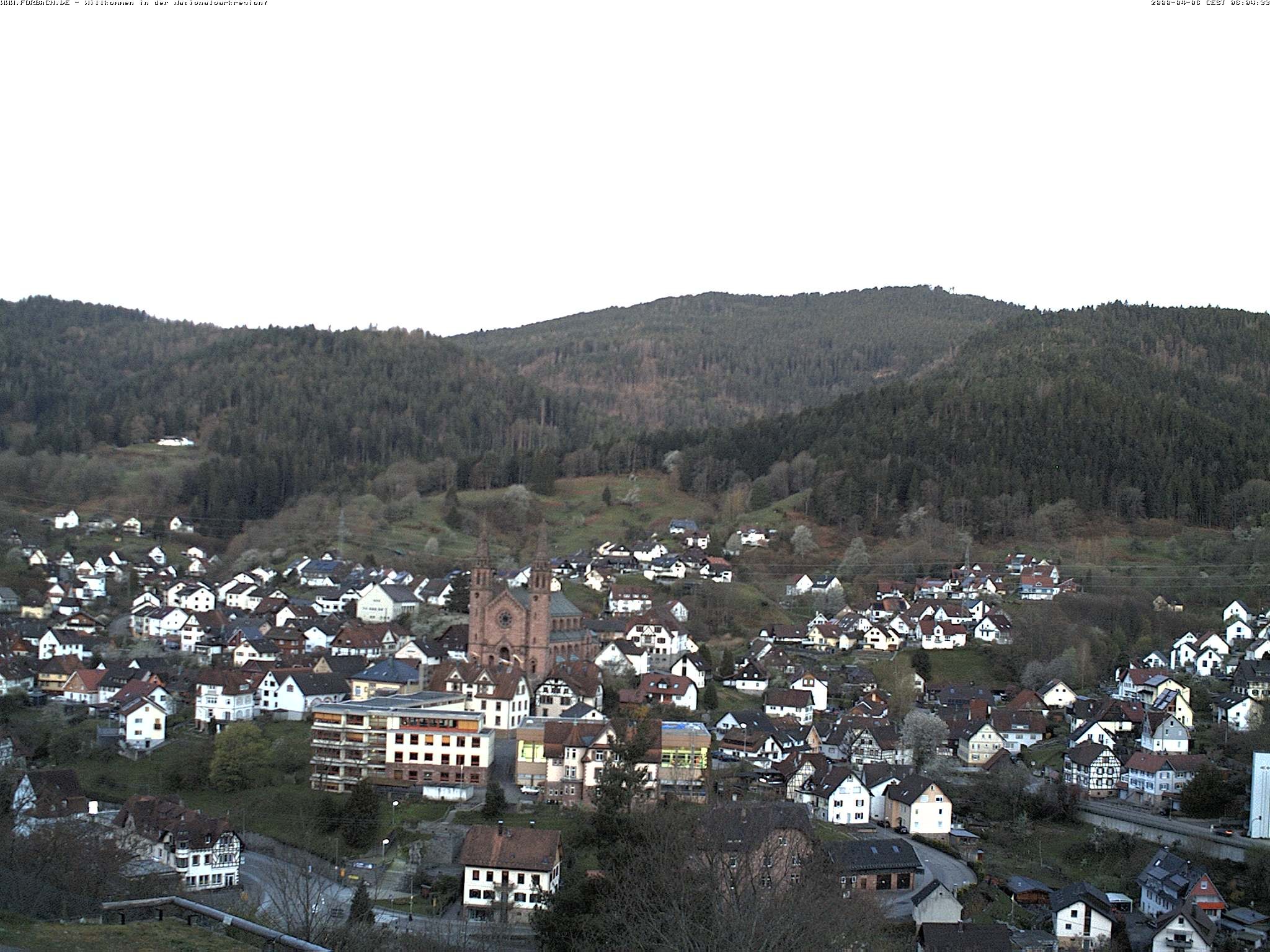 Archiv Foto Webcam Blick auf Forbach im Nordschwarzwald
