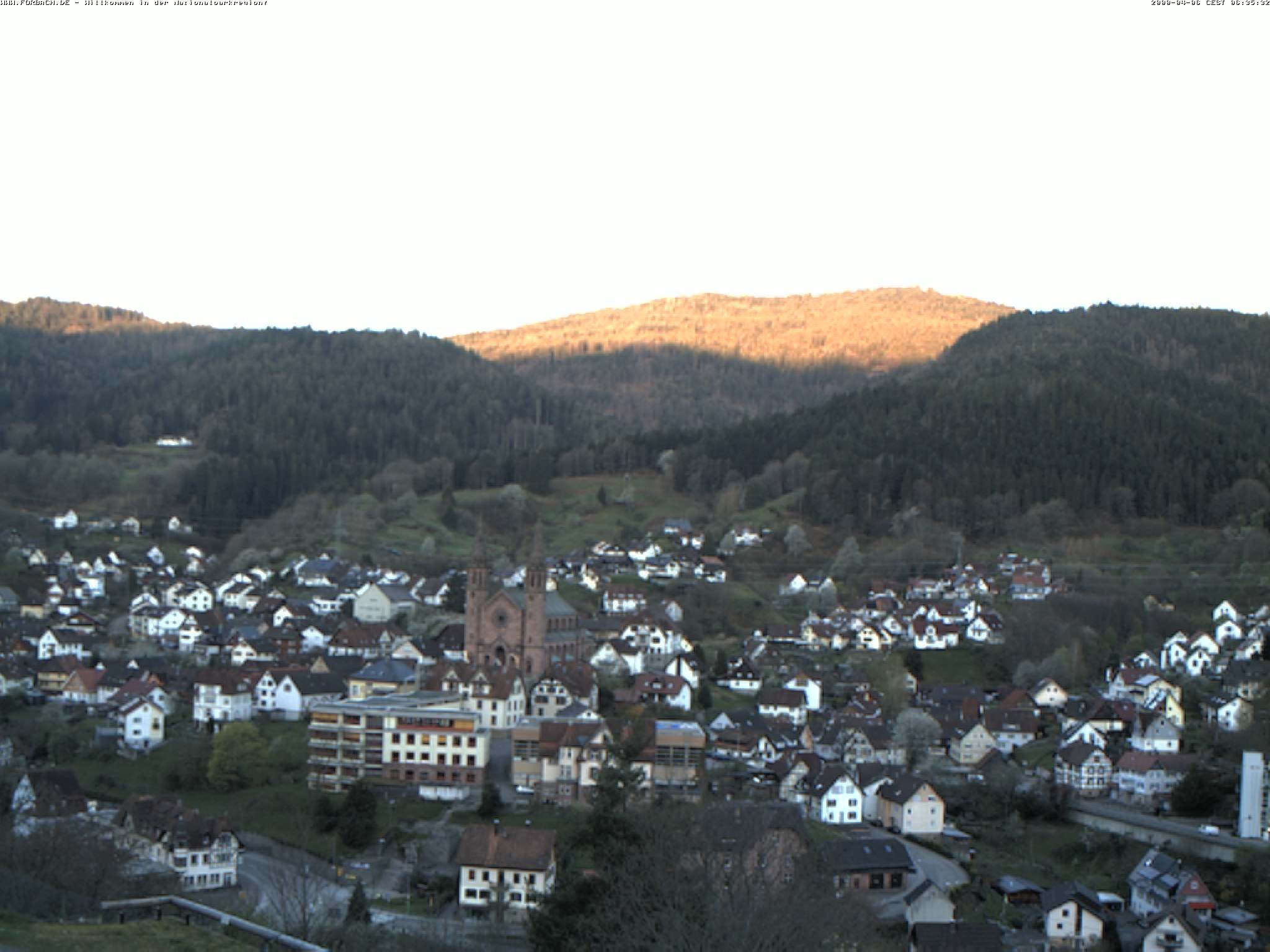 Archiv Foto Webcam Blick auf Forbach im Nordschwarzwald