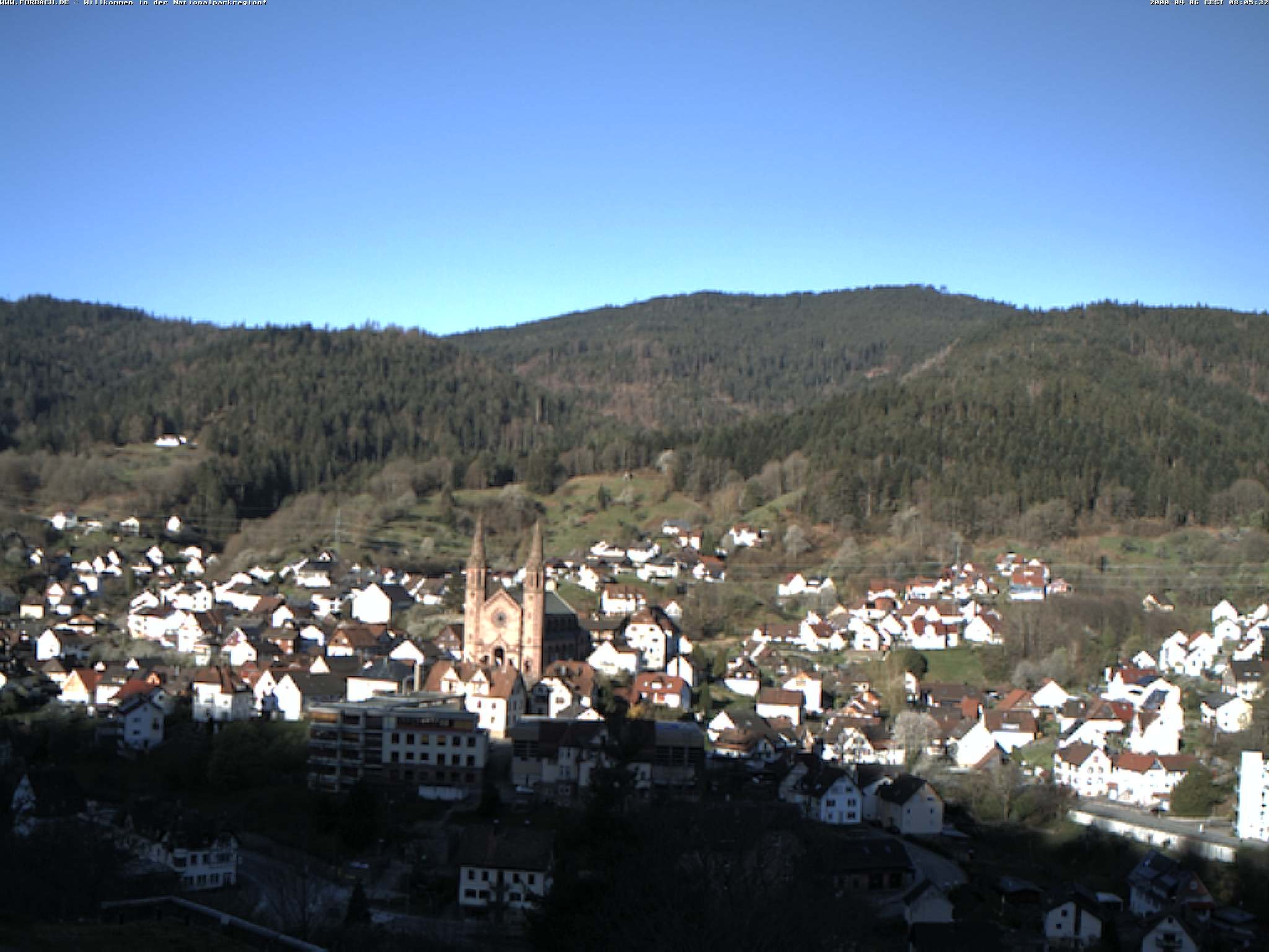 Archiv Foto Webcam Blick auf Forbach im Nordschwarzwald