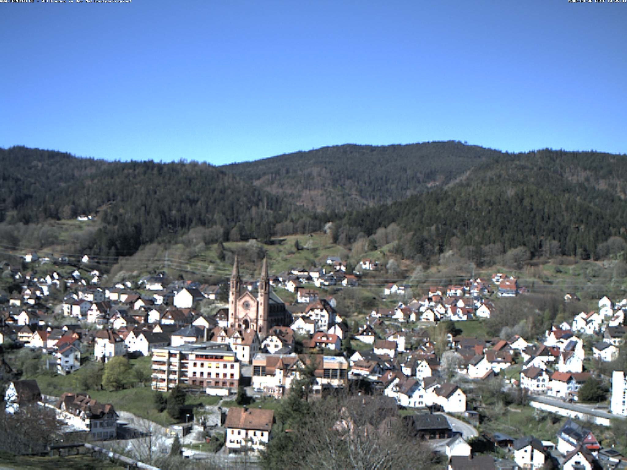 Archiv Foto Webcam Blick auf Forbach im Nordschwarzwald