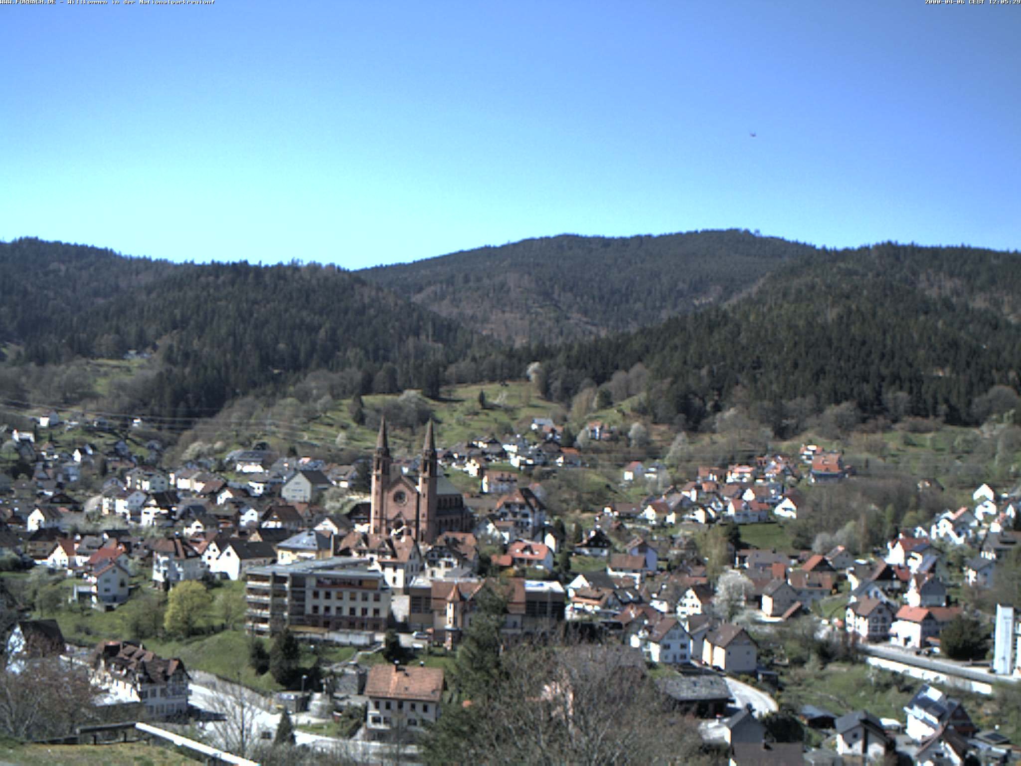 Archiv Foto Webcam Blick auf Forbach im Nordschwarzwald