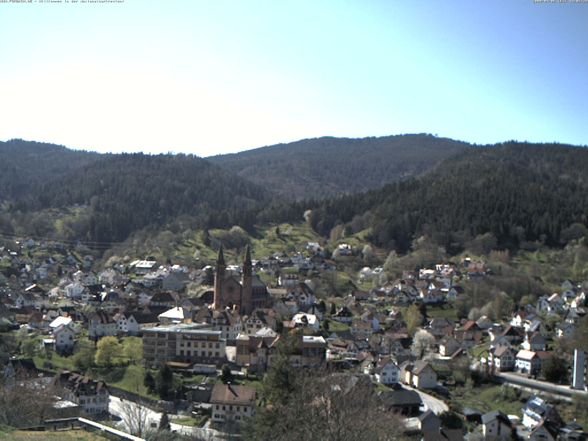 Archiv Foto Webcam Blick auf Forbach im Nordschwarzwald